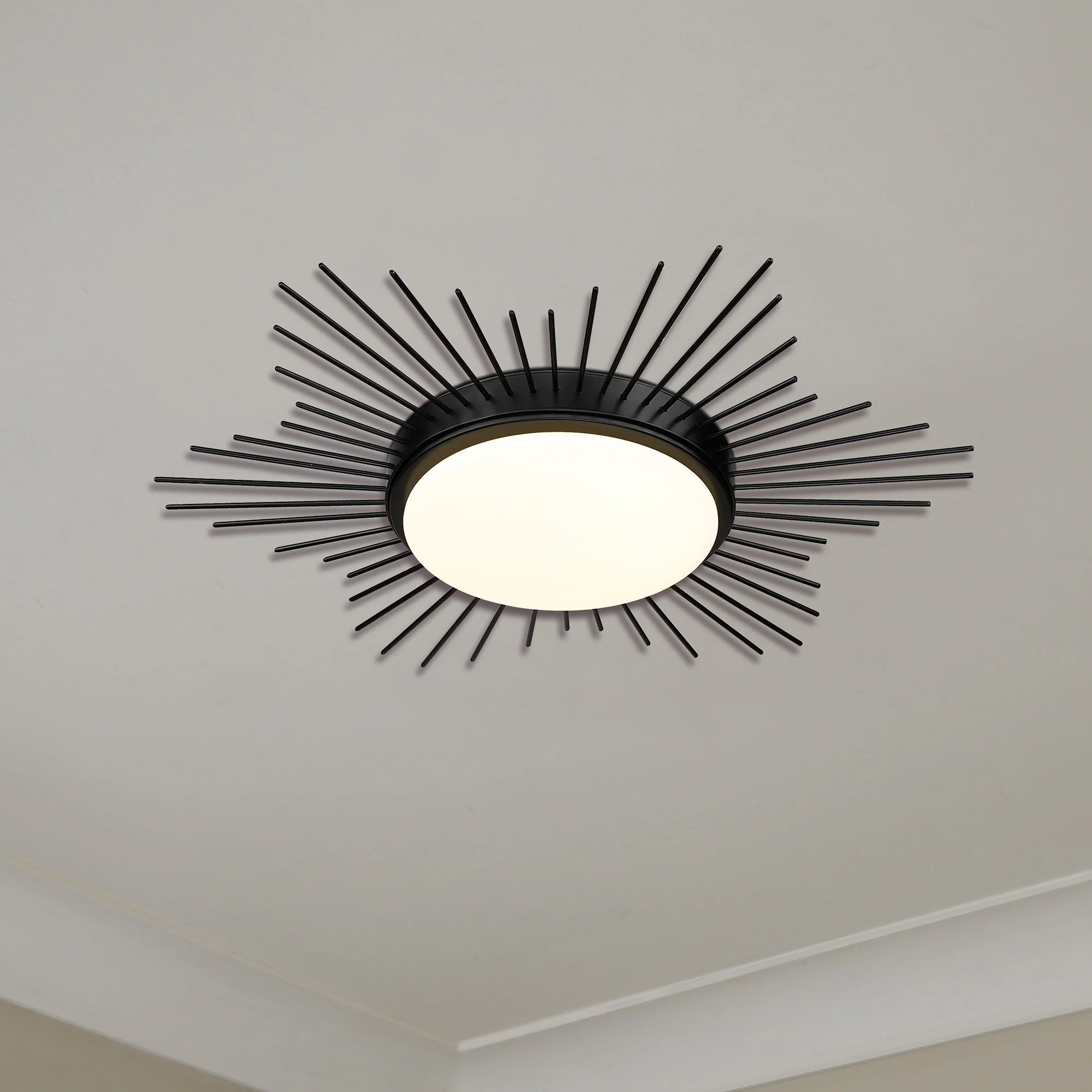 Kieran Integrated LED 18in Flush Mount in Matte Black - Image 4
