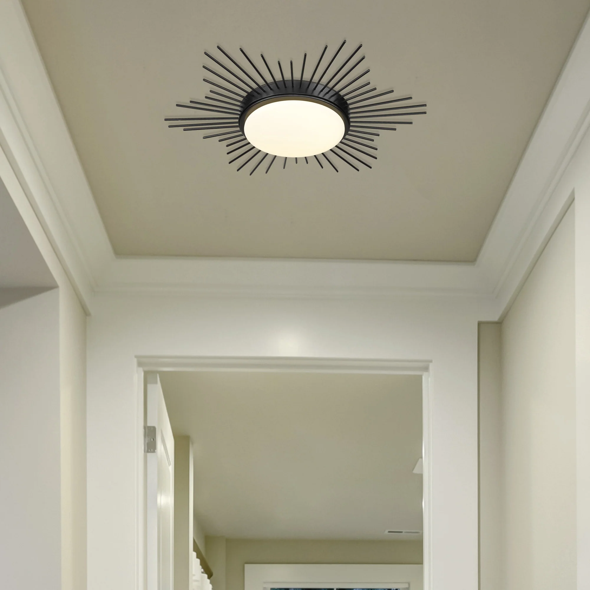 Kieran Integrated LED 18in Flush Mount in Matte Black - Image 5