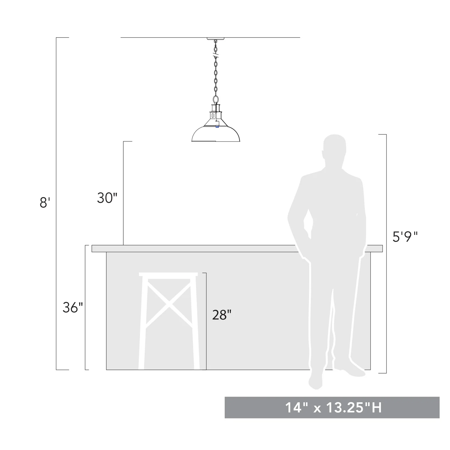 Kinsley 1-light Pendant in Antique Rust shade - Image 5