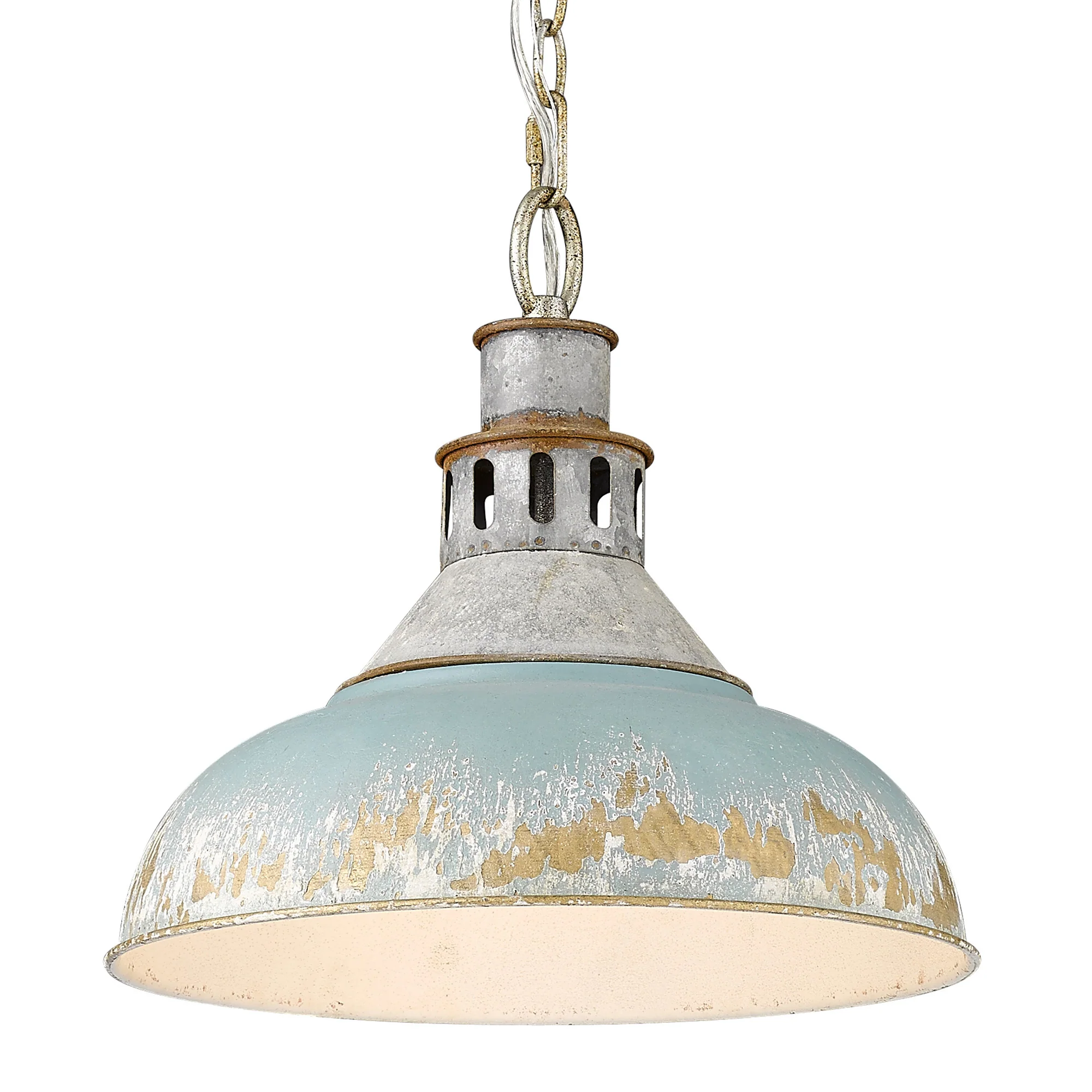 Kinsley 1-light Pendant in Antique Teal shade
