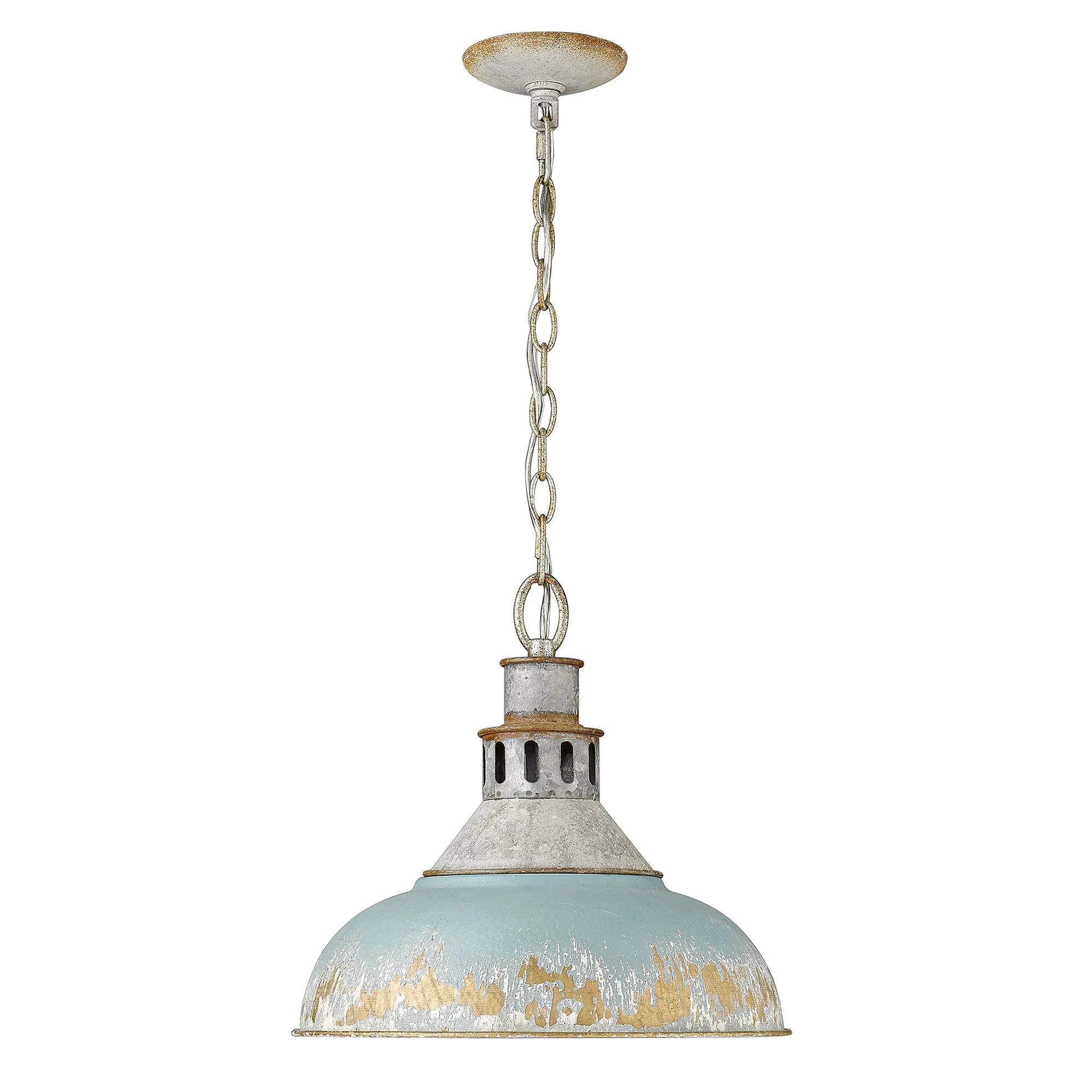 Kinsley 1-light Pendant in Antique Teal shade - Image 2