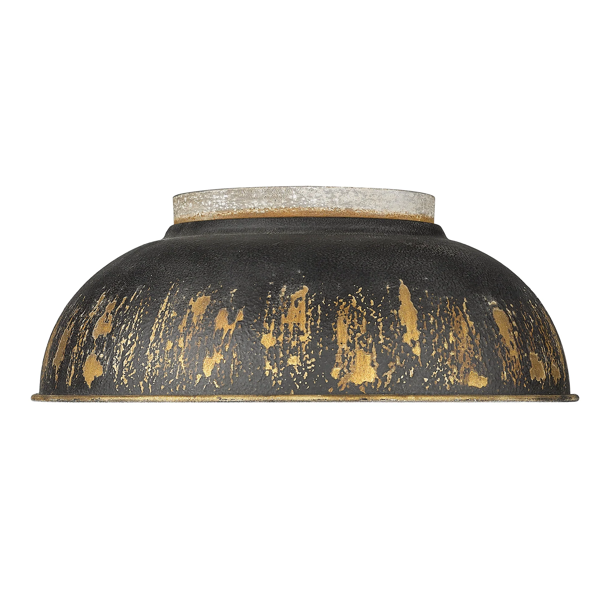 Kinsley 2-light Flush Mount in Antique Black Iron shade - Image 2