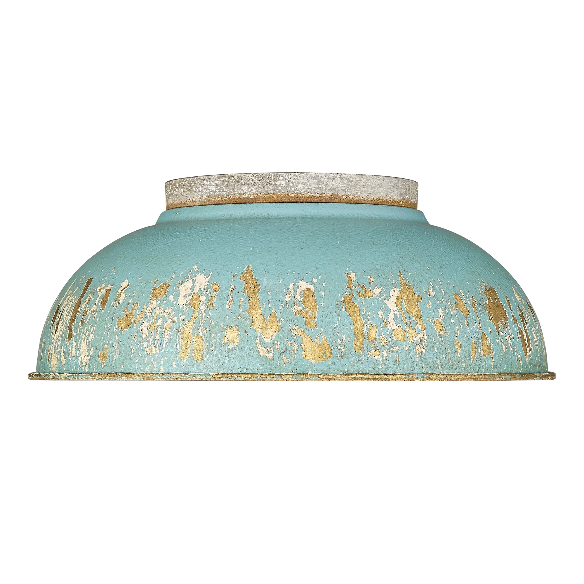 Kinsley 2-light Flush Mount in Antique Teal shade - Image 2