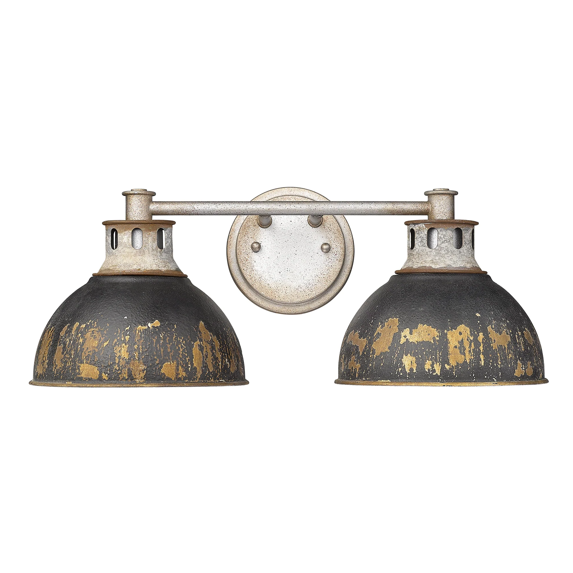 Kinsley 2-light Vanity in Antique Black Iron shade - Image 3