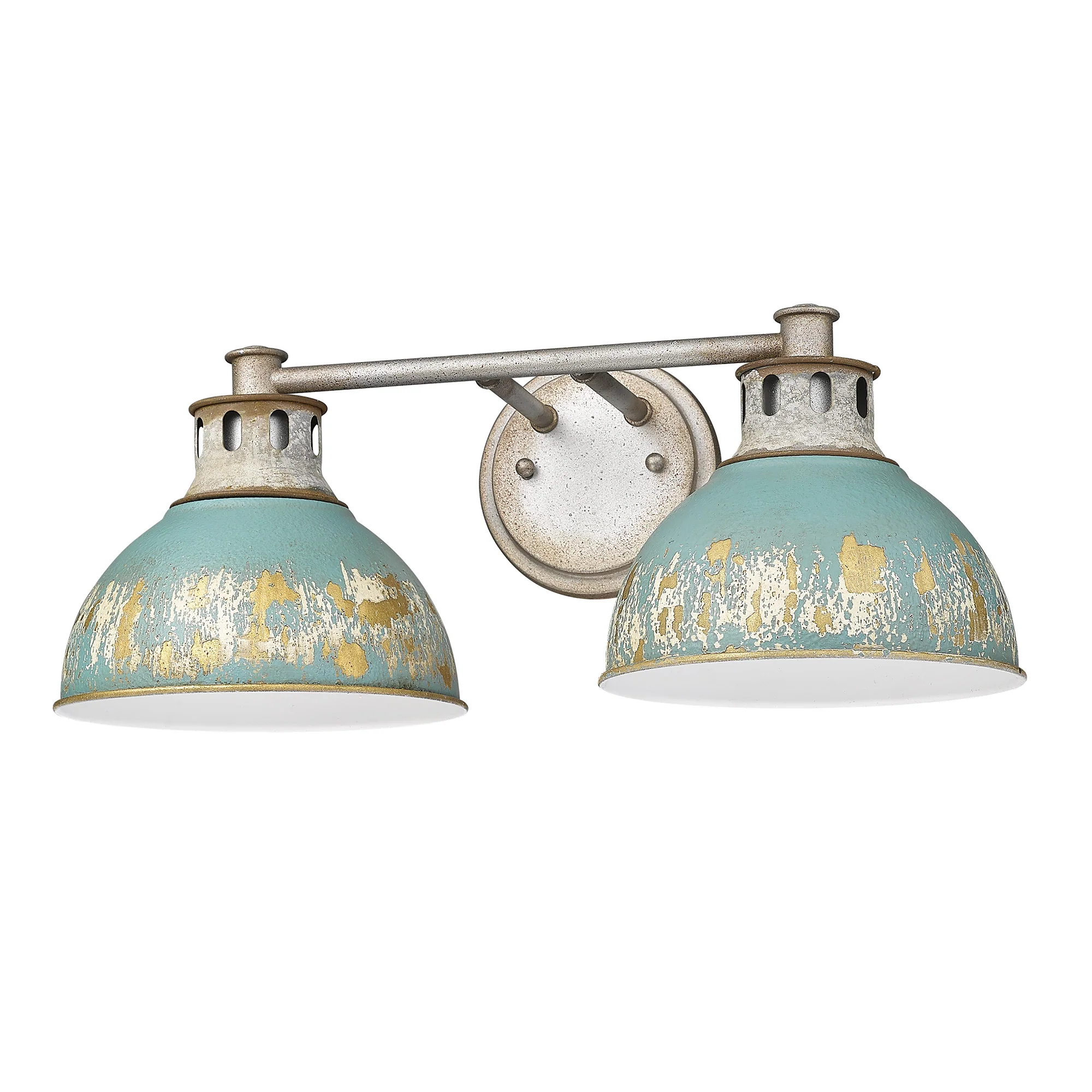 Kinsley 2-light Vanity in Antique Teal shade - Image 2
