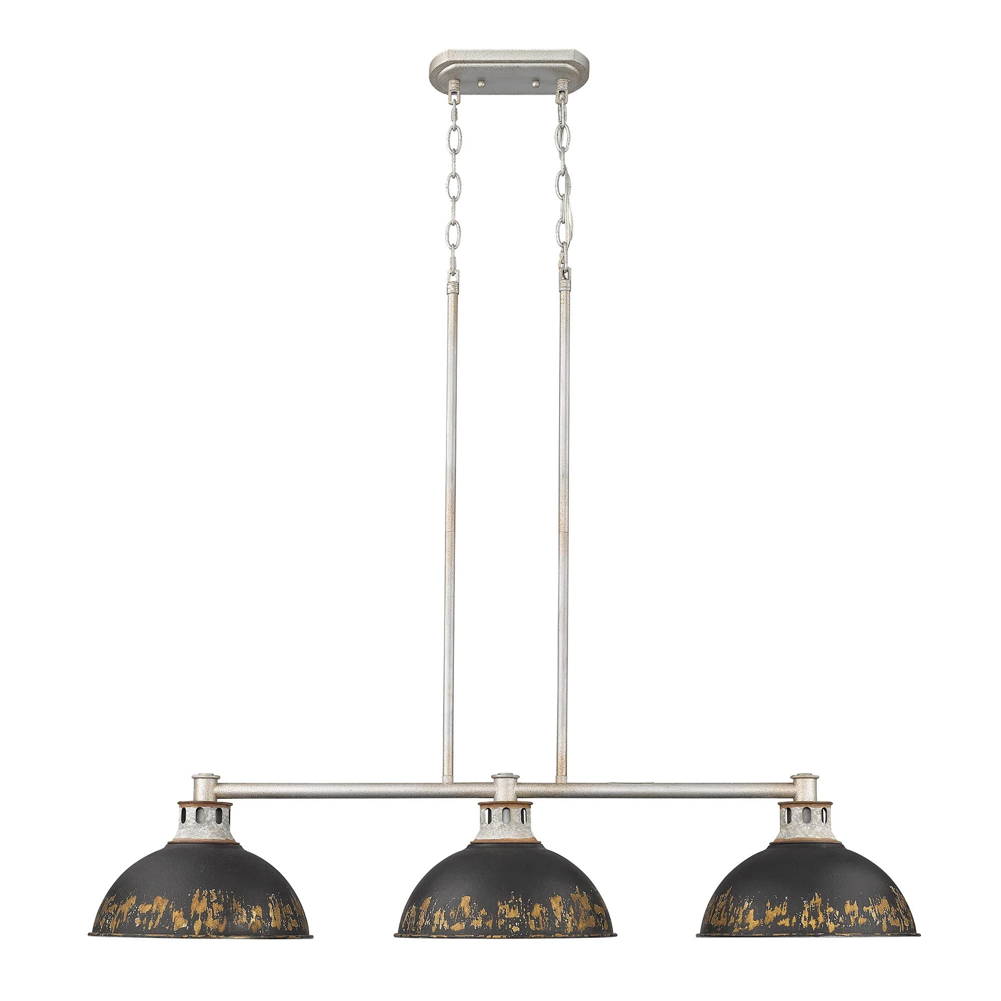 Kinsley 3-light Island Light in Antique Black Iron shade - Image 2