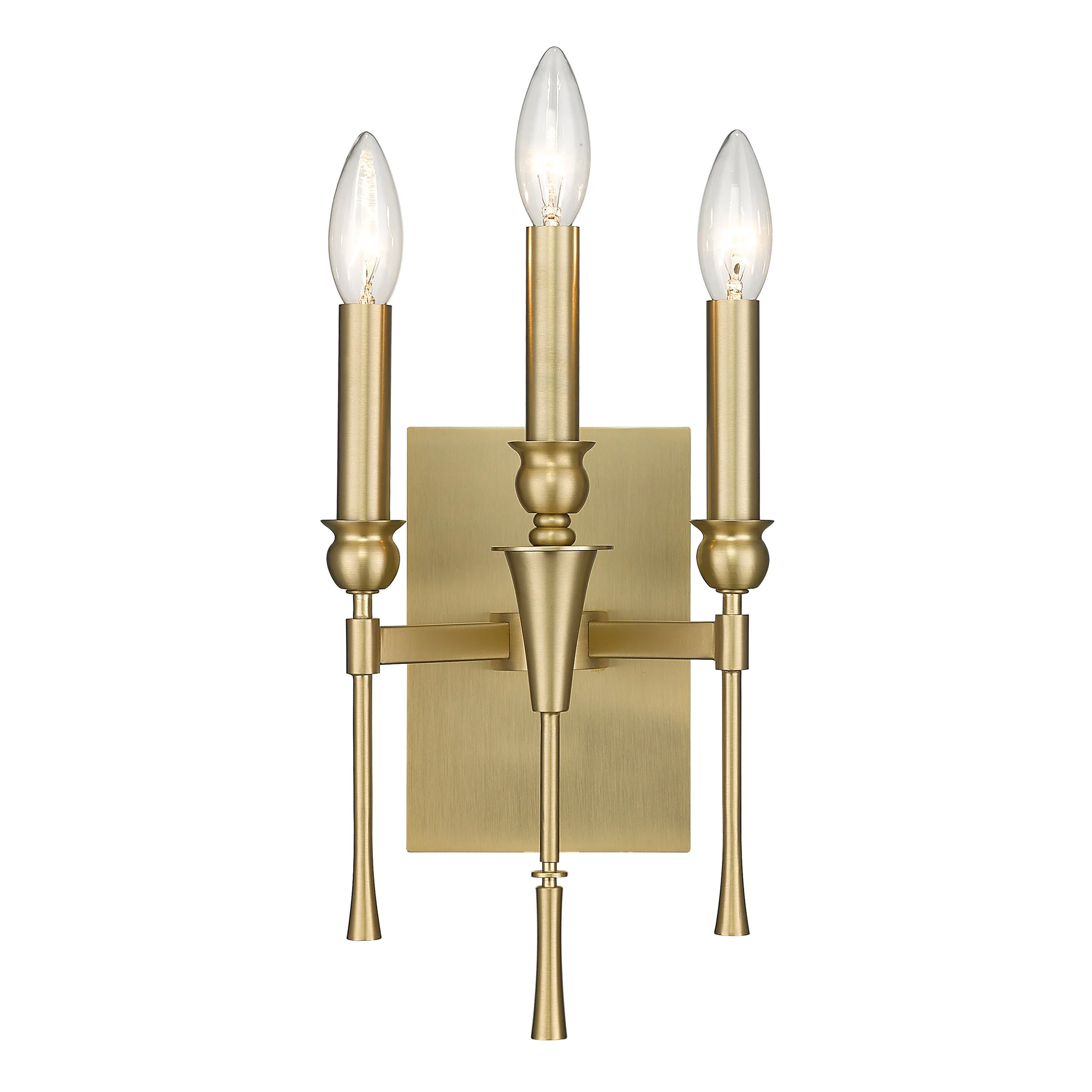 Landon 3-light Wall Sconce in Brushed Champagne Brass - Image 2