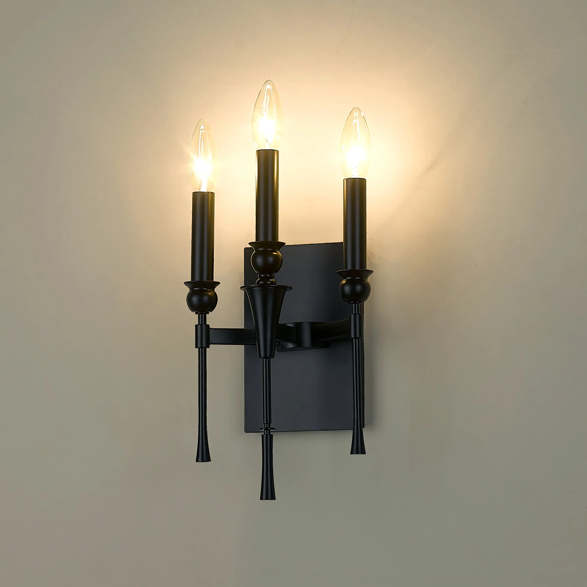 Landon 3-light Wall Sconce in Matte Black - Image 6