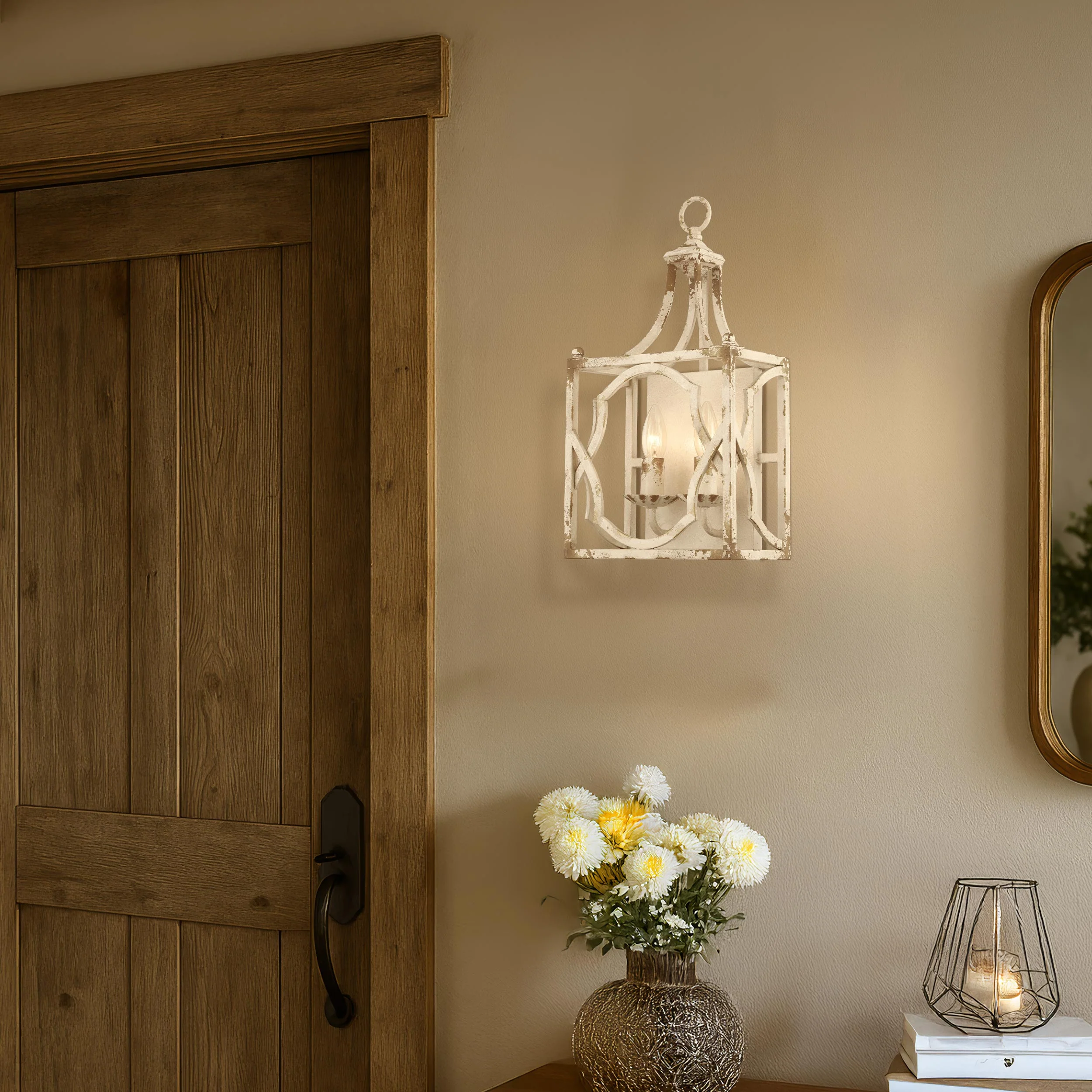 Laurent 2-light Wall Sconce in Antique Ivory - Image 8