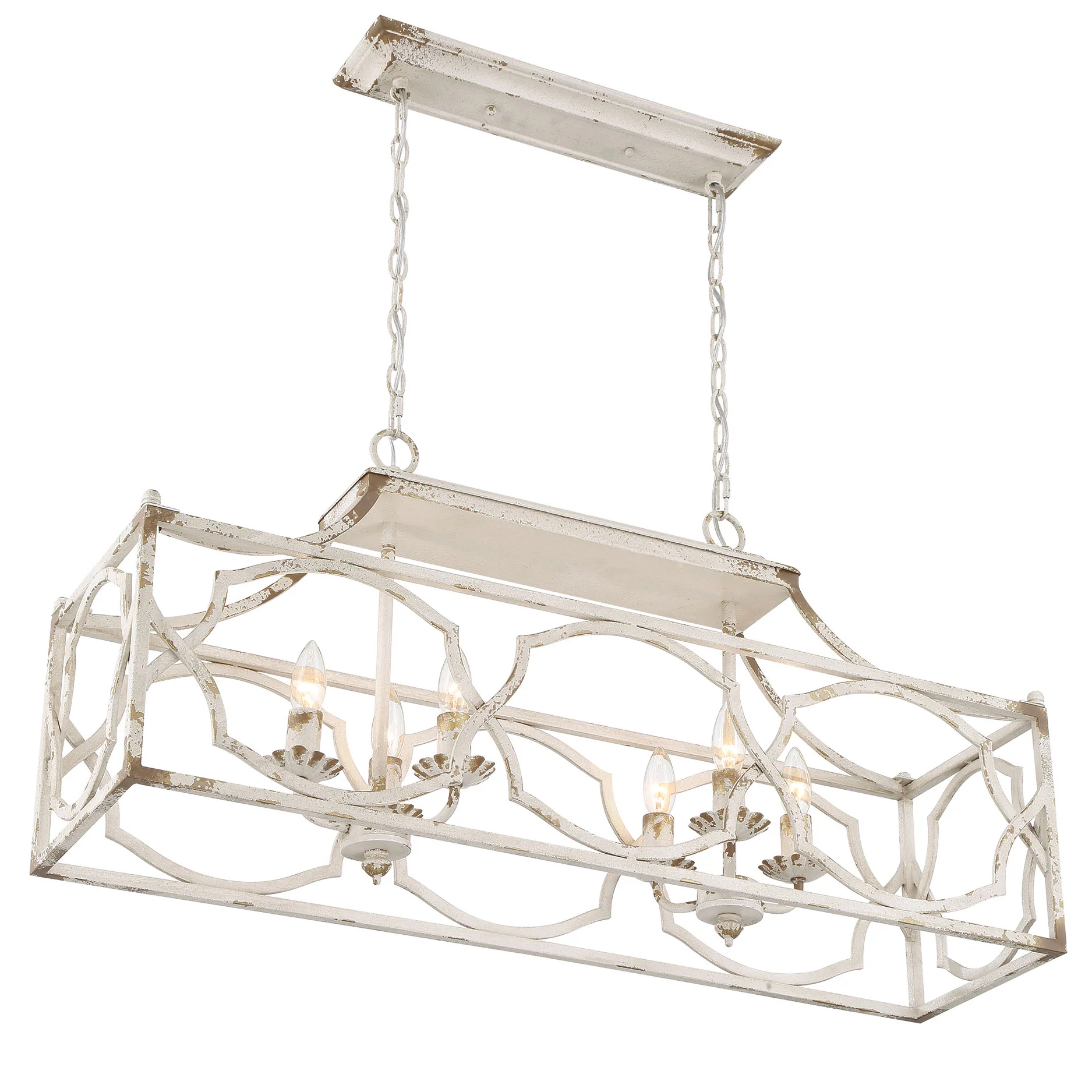 Laurent 6-light Island Light in Antique Ivory - Image 3