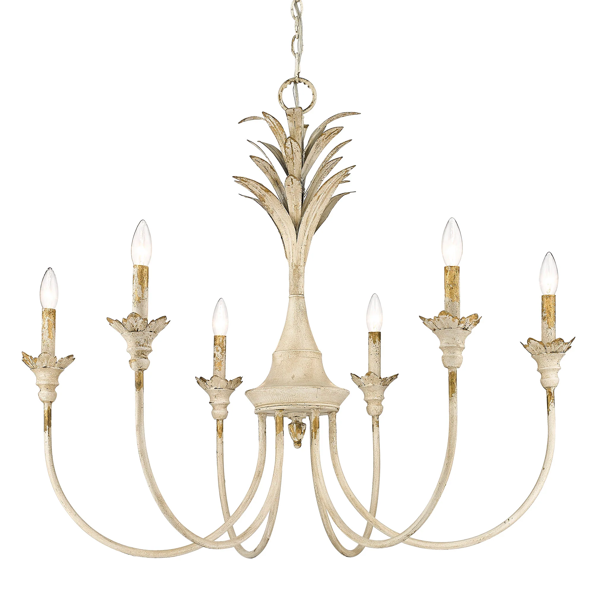Lillianne 6-light Chandelier in Antique Ivory