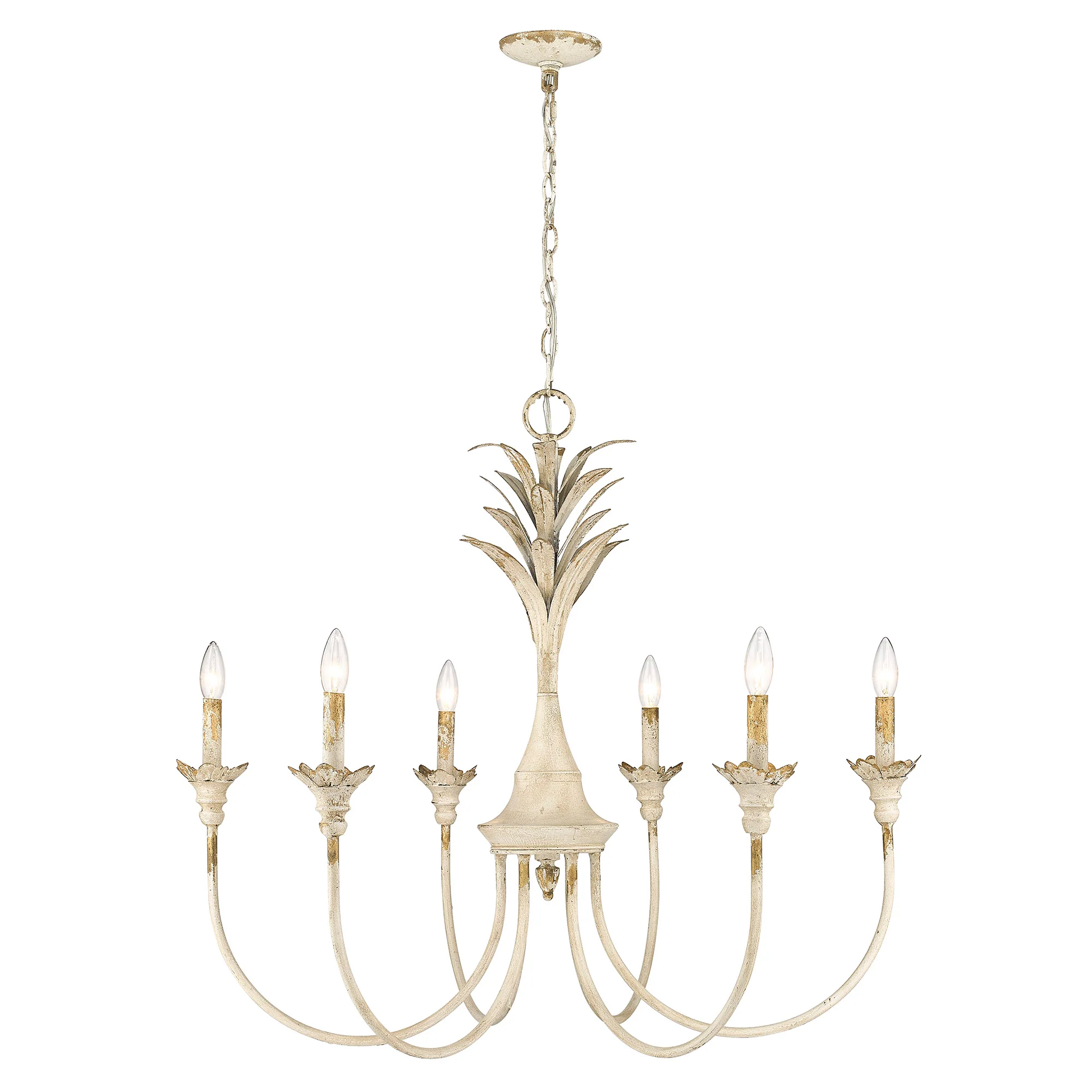 Lillianne 6-light Chandelier in Antique Ivory - Image 2
