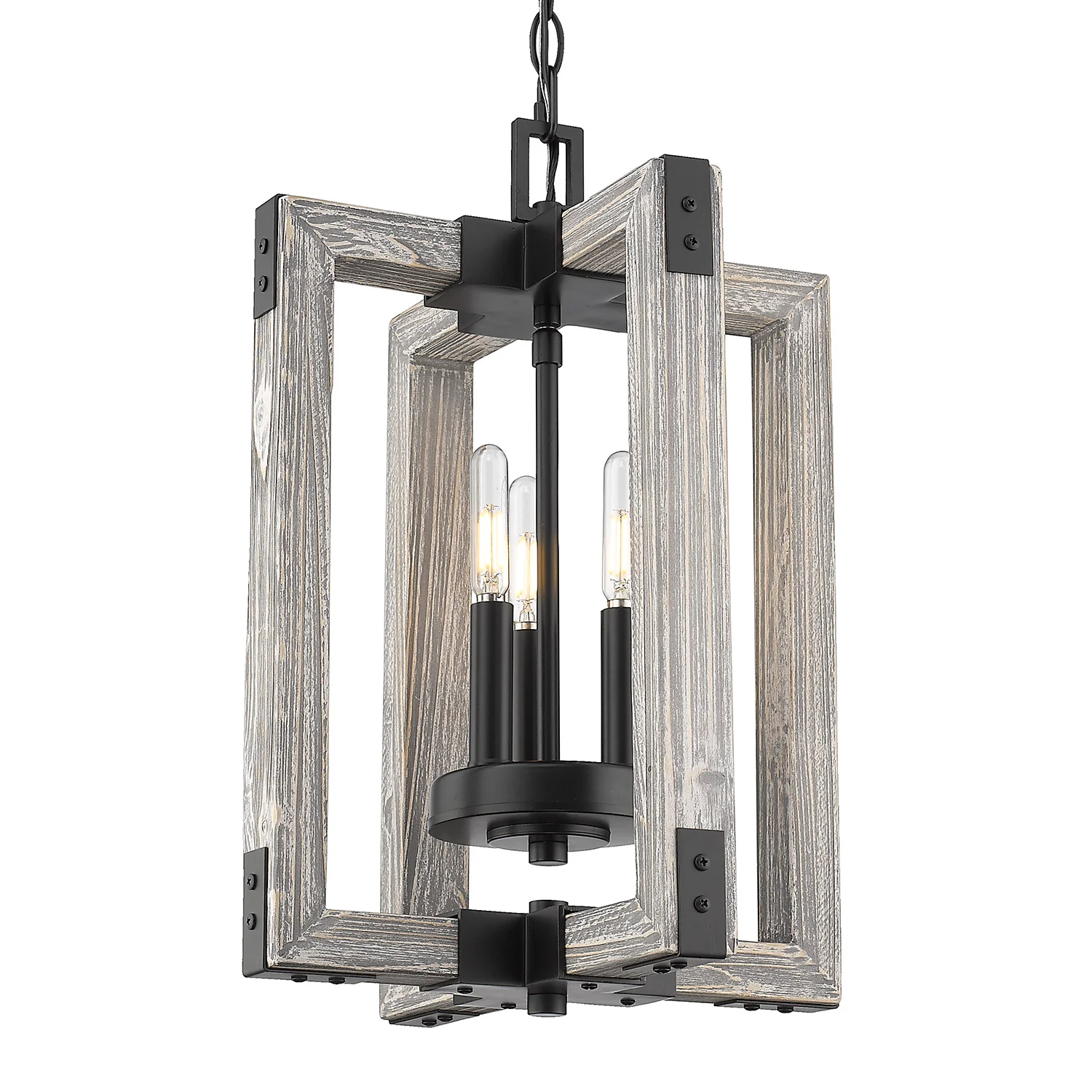 Lowell 3-light Pendant in Matte Black