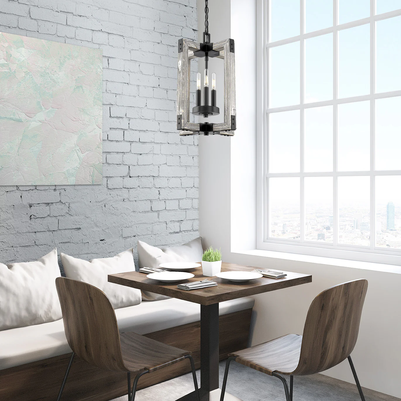 Lowell 3-light Pendant in Matte Black - Image 5