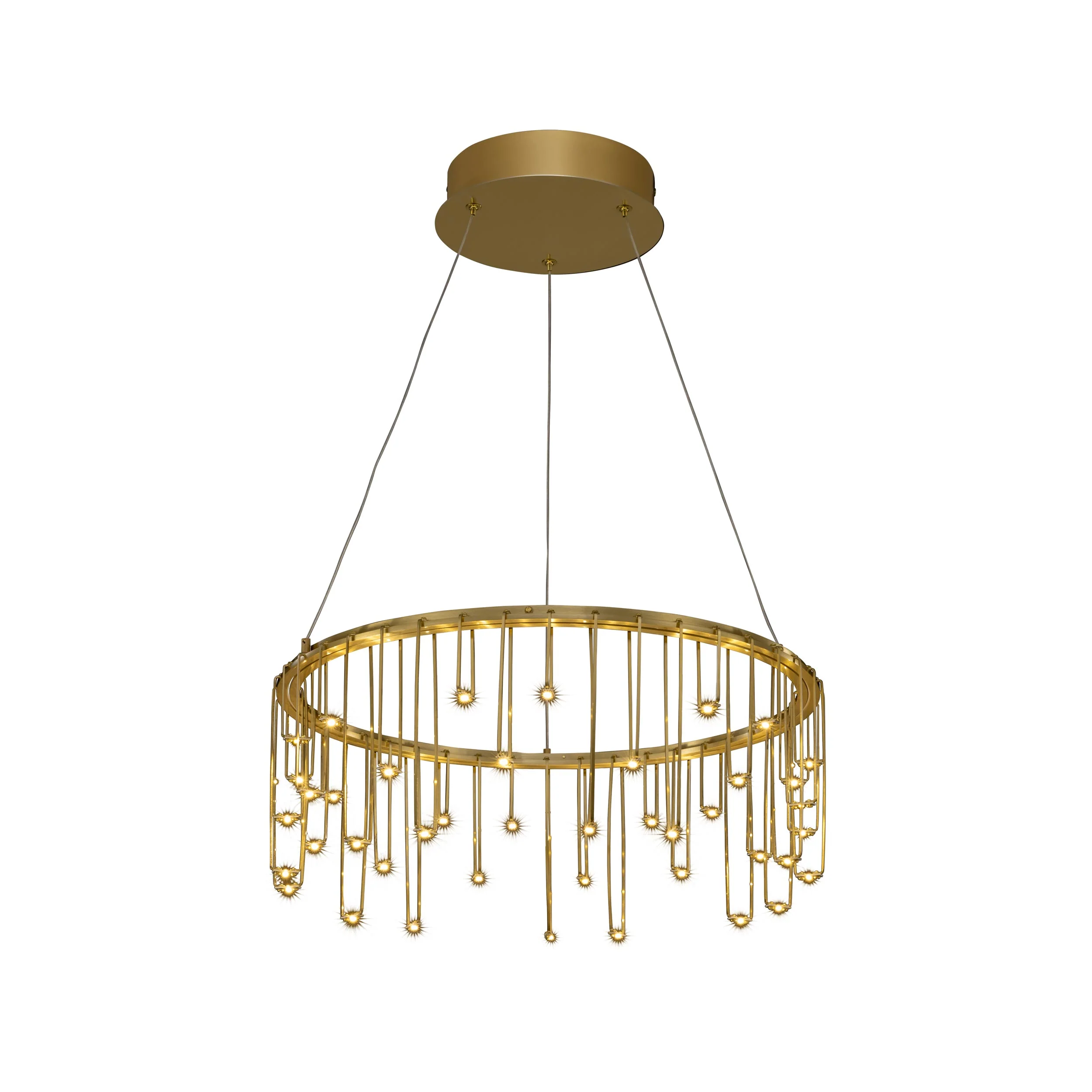 Lucerna Integrated LED 14in Chandelier in Stainless Steel Gold