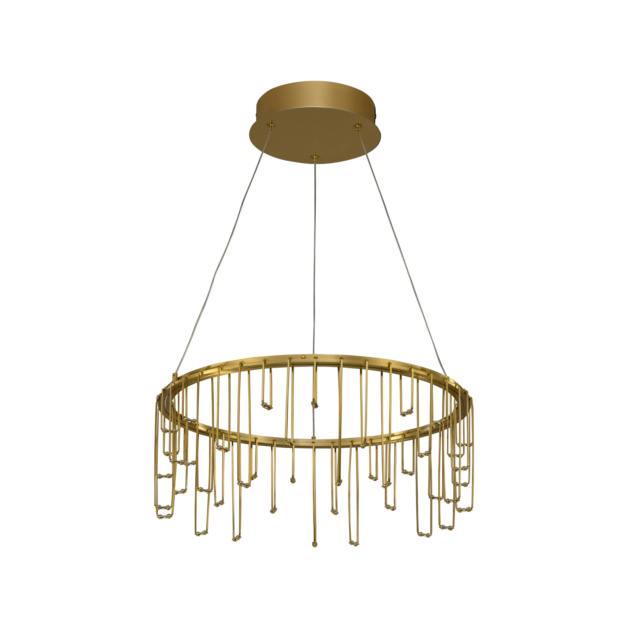 Lucerna Integrated LED 14in Chandelier in Stainless Steel Gold - Image 2