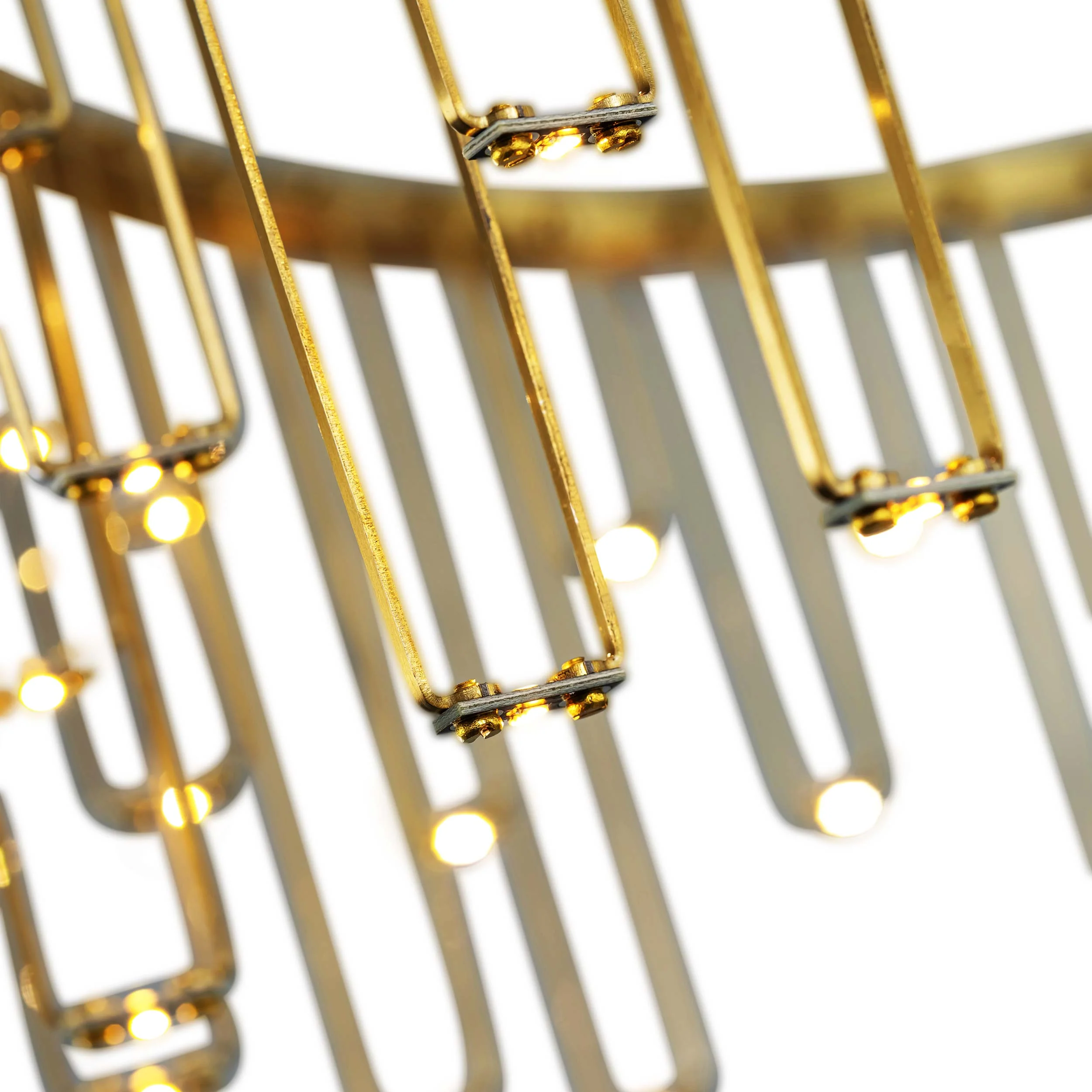 Lucerna Integrated LED 14in Chandelier in Stainless Steel Gold - Image 5