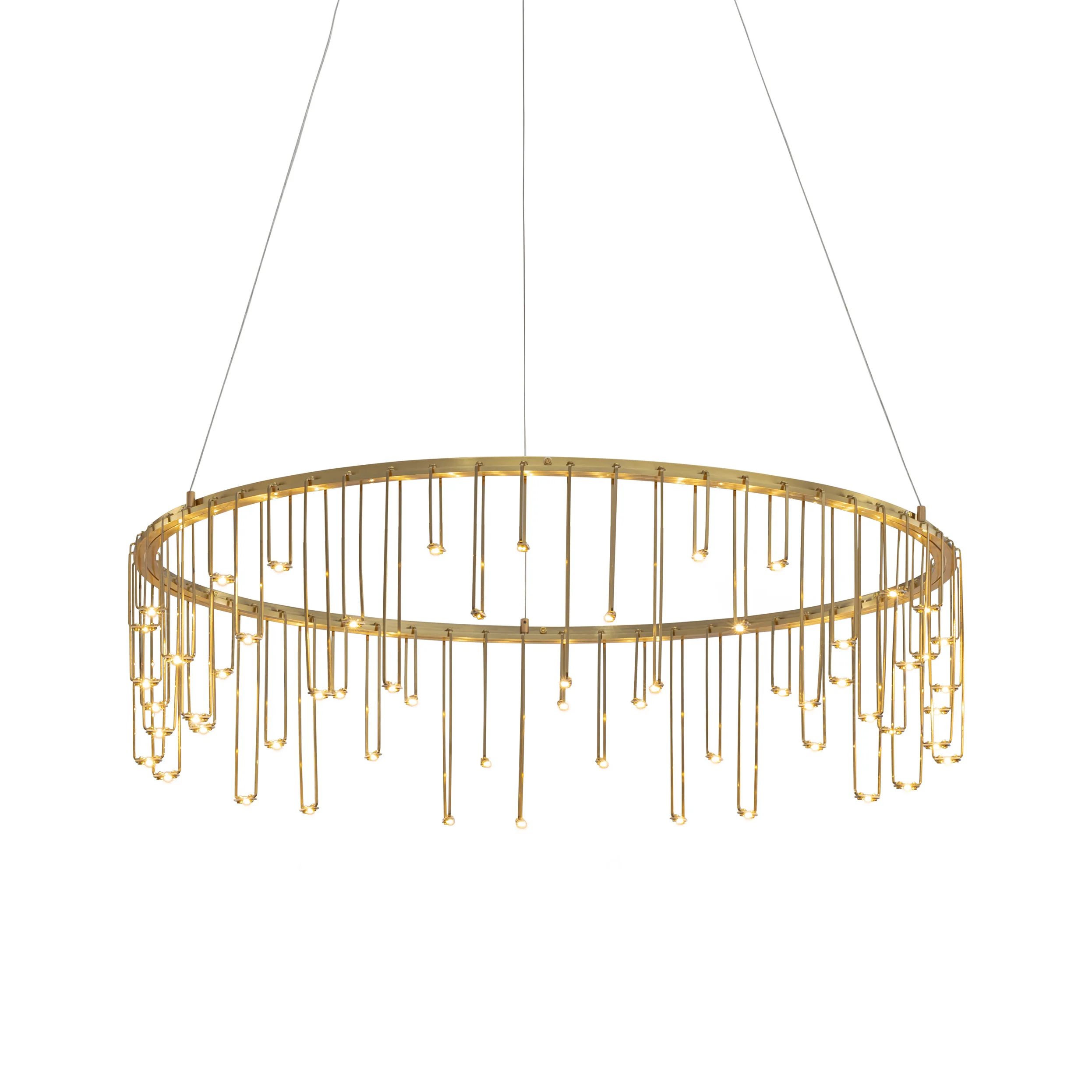 Lucerna Integrated LED 26in Chandelier in Stainless Steel Gold