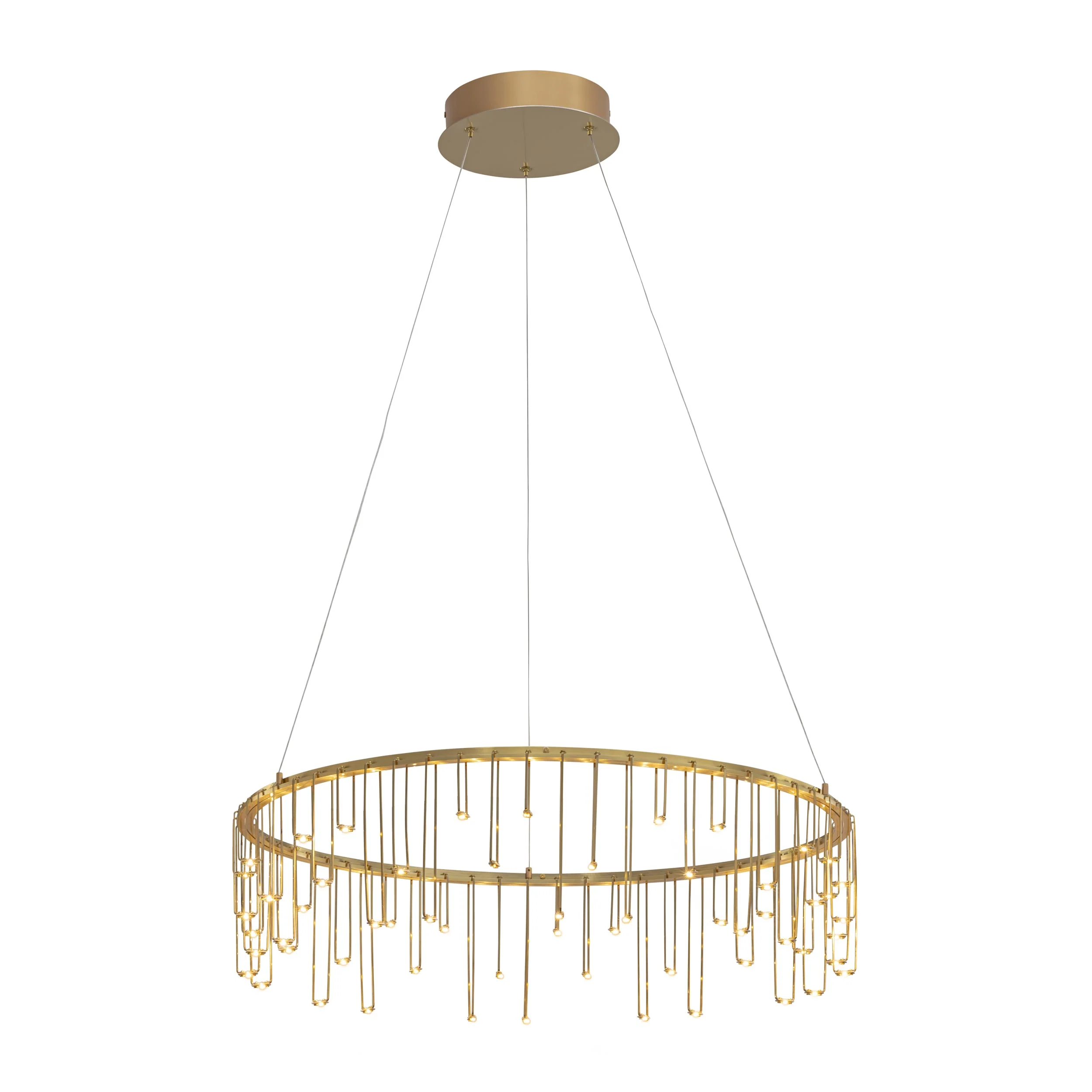 Lucerna Integrated LED 26in Chandelier in Stainless Steel Gold - Image 2