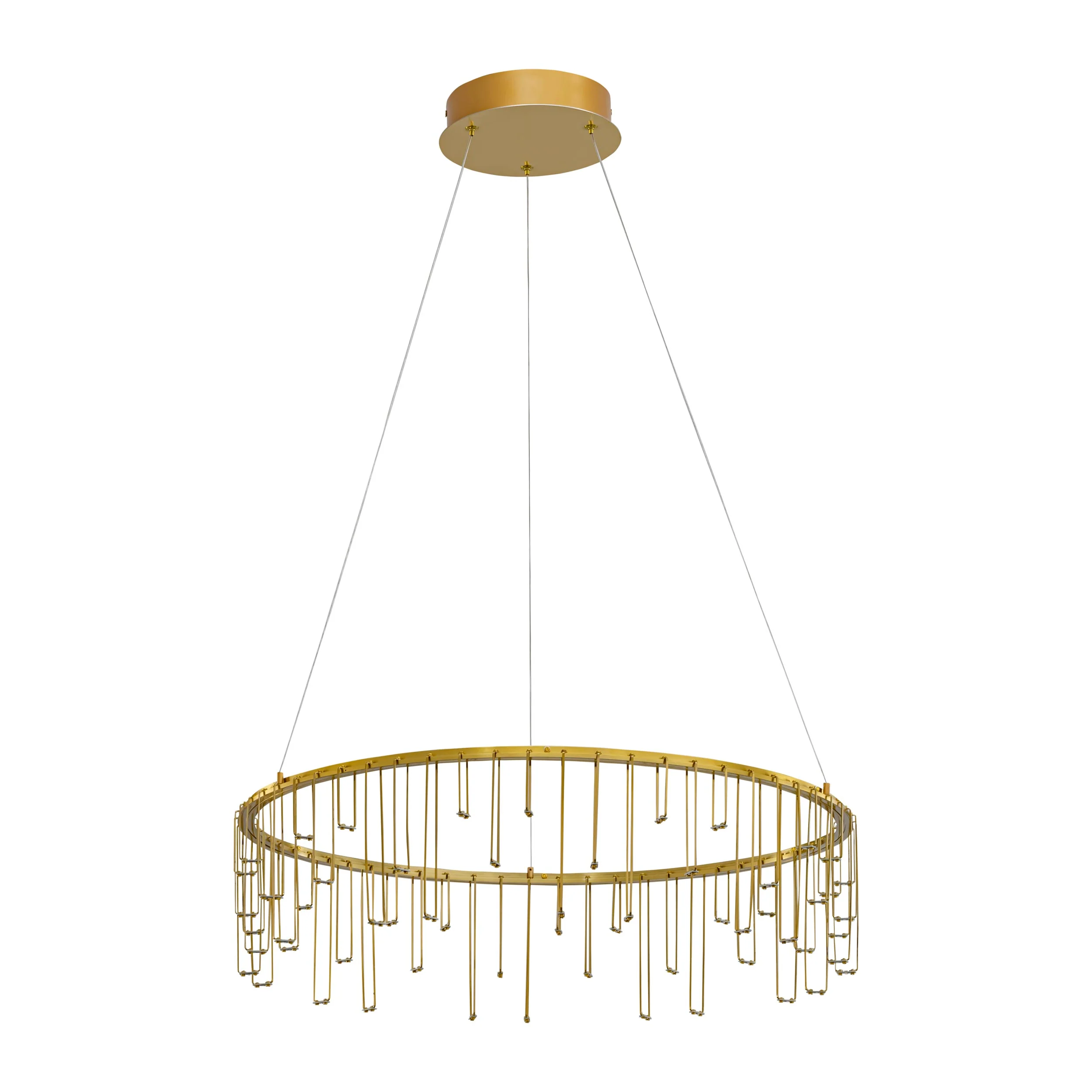 Lucerna Integrated LED 26in Chandelier in Stainless Steel Gold - Image 6