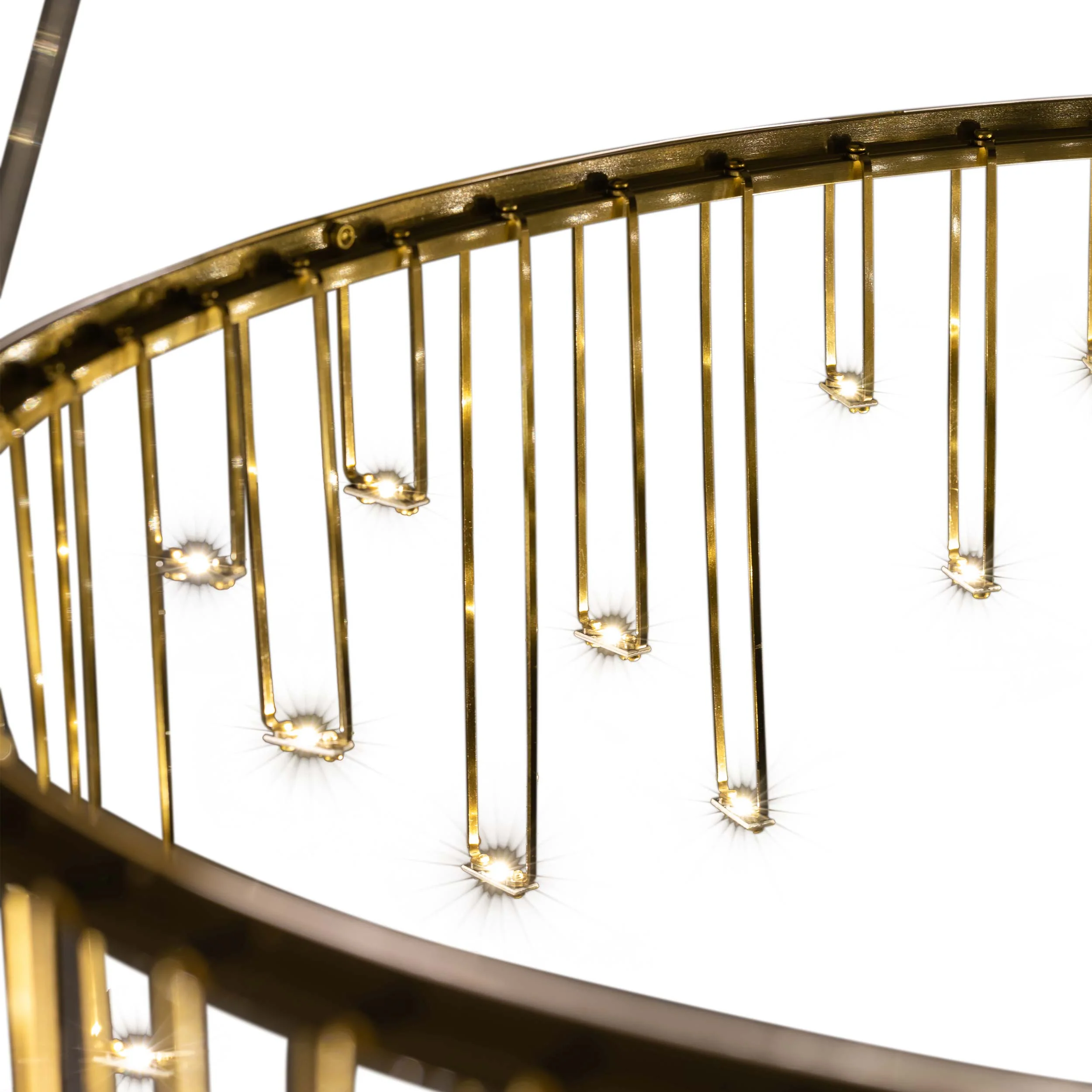 Lucerna Integrated LED 39in Chandelier in Stainless Steel Gold - Image 2