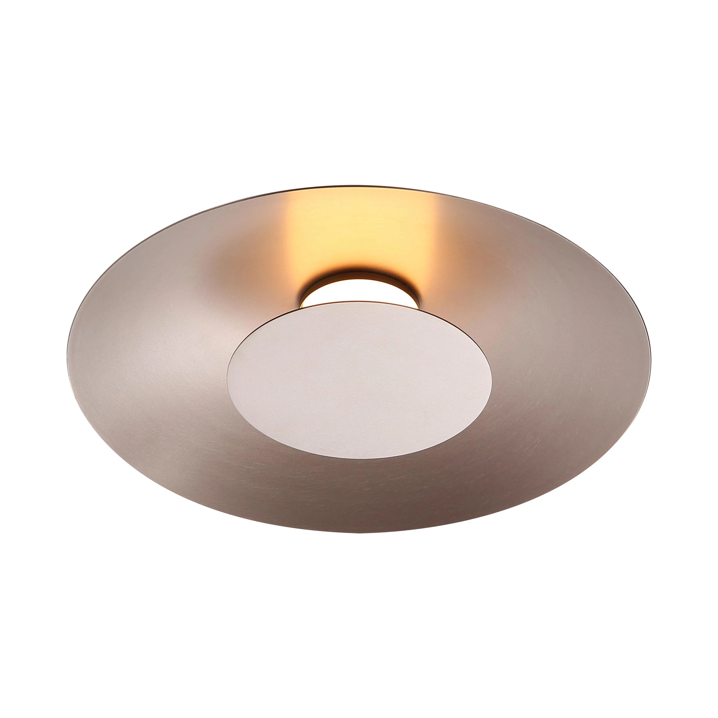 Luma Integrated LED Flush Mount in Coffee Silver and Coffee Silver accent