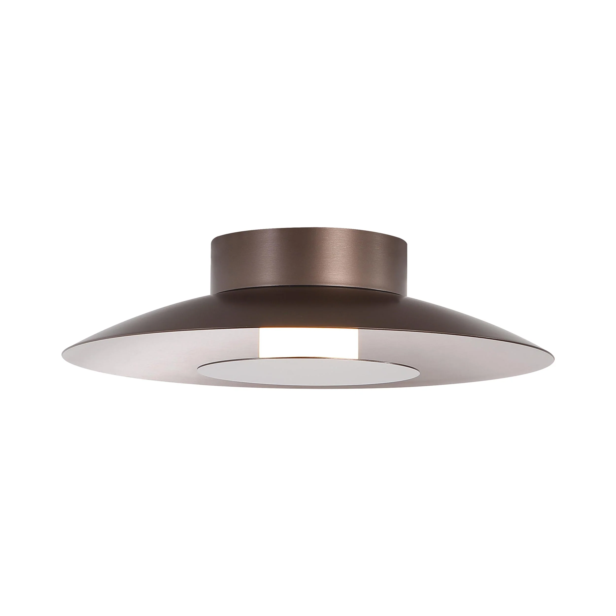 Luma Integrated LED Flush Mount in Coffee Silver and Coffee Silver accent - Image 4