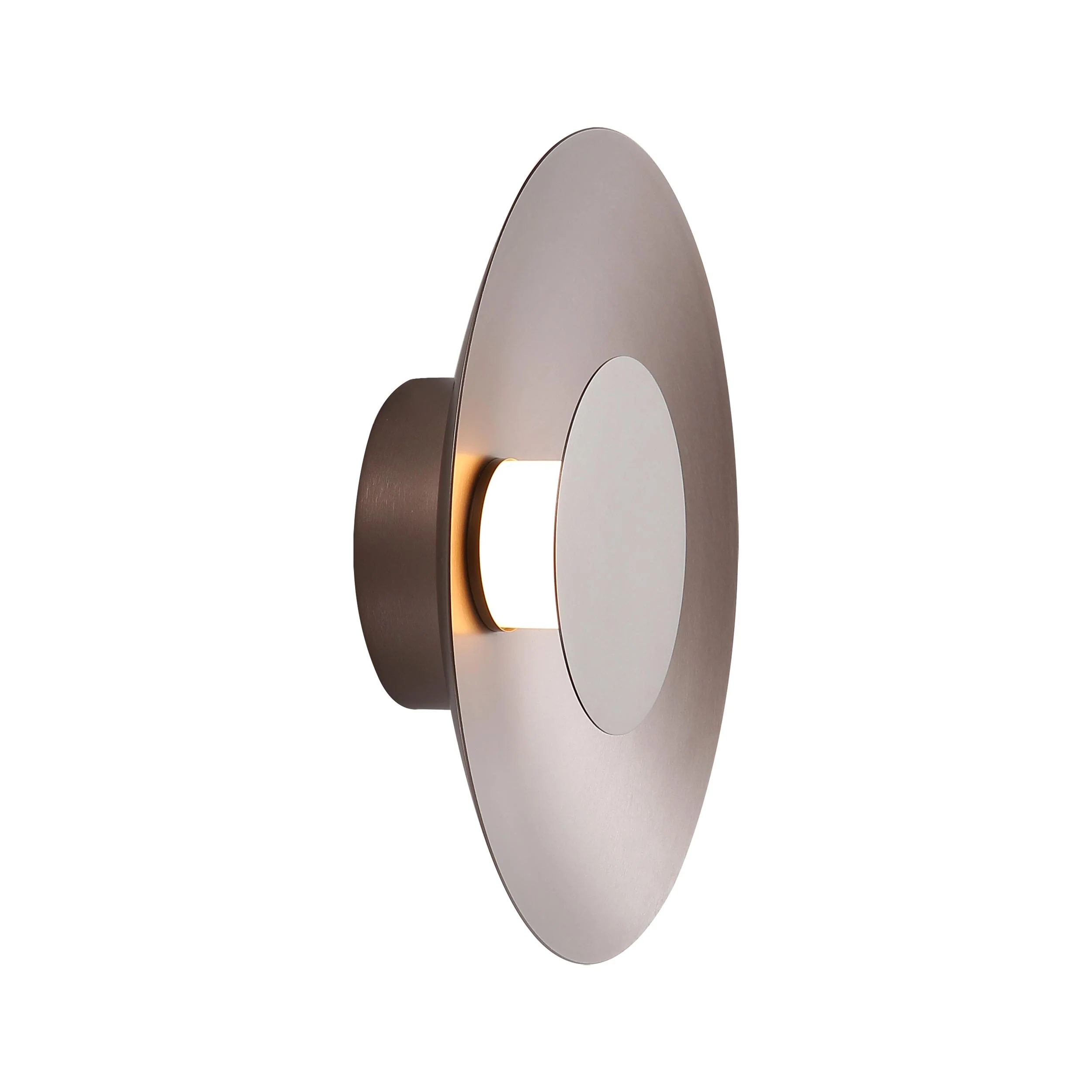 Luma Integrated LED Flush Mount in Coffee Silver and Coffee Silver accent - Image 5