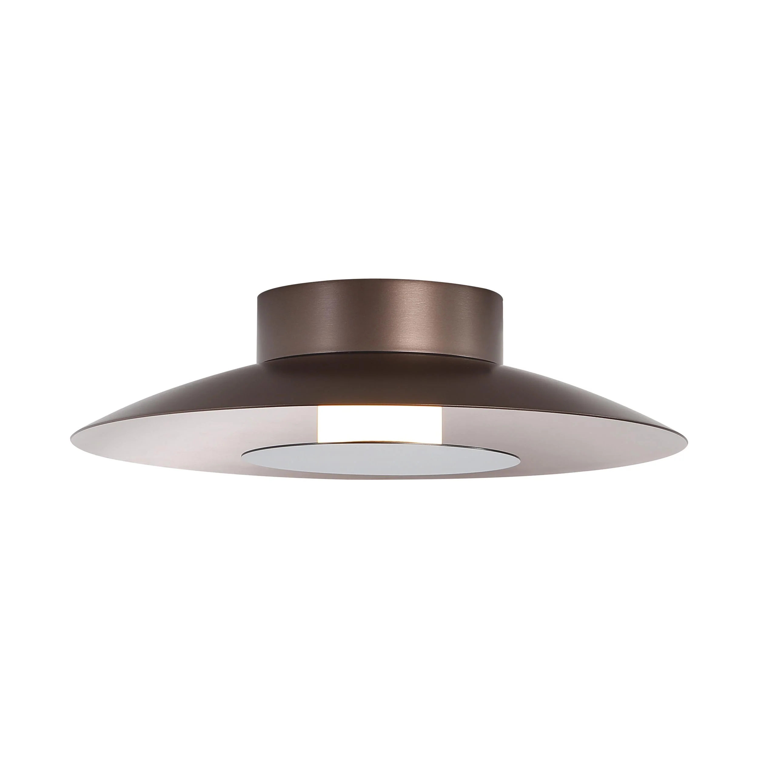 Luma Integrated LED Flush Mount in Coffee Silver and Graphite accent - Image 3