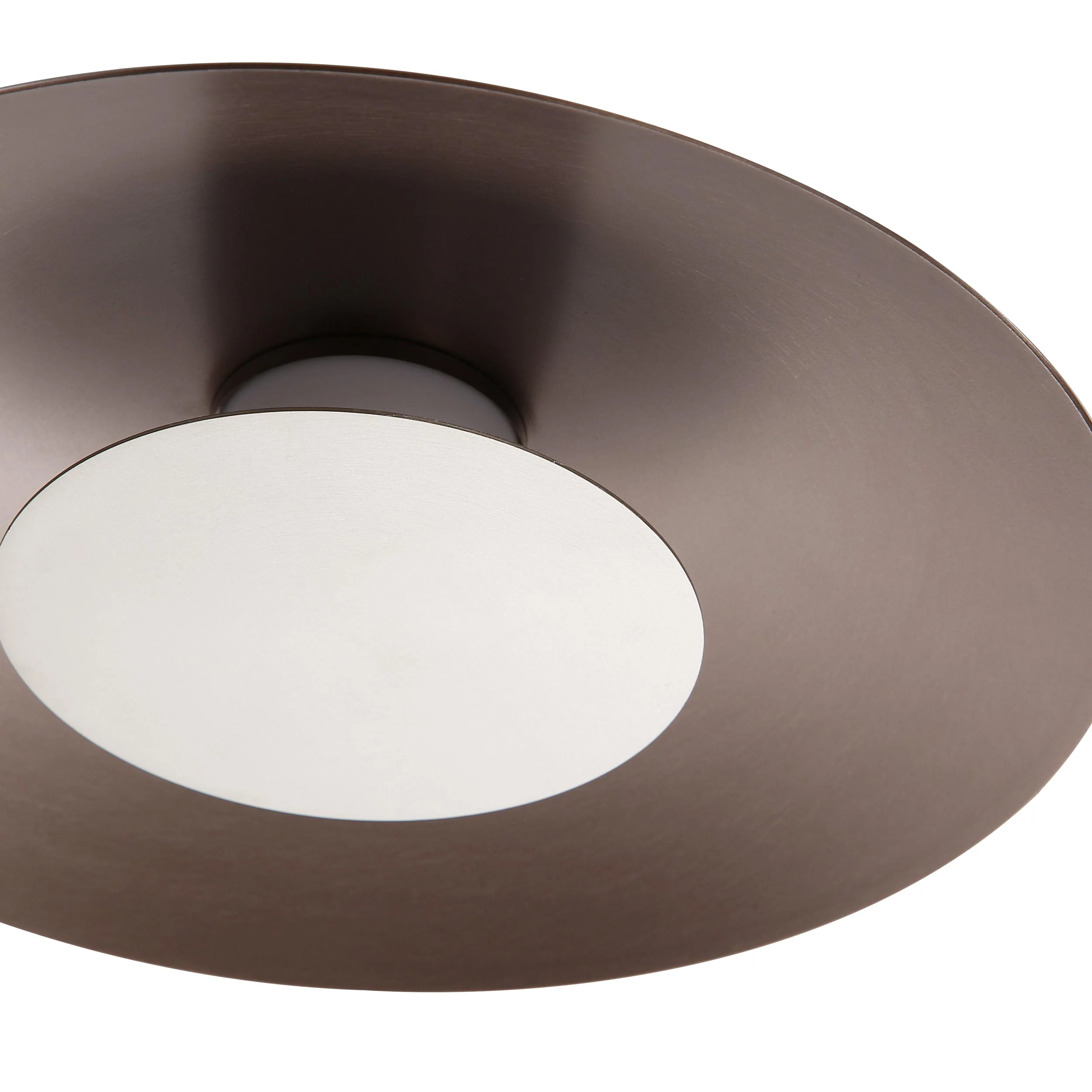 Luma Integrated LED Flush Mount in Coffee Silver and Sand Nickel accent - Image 6