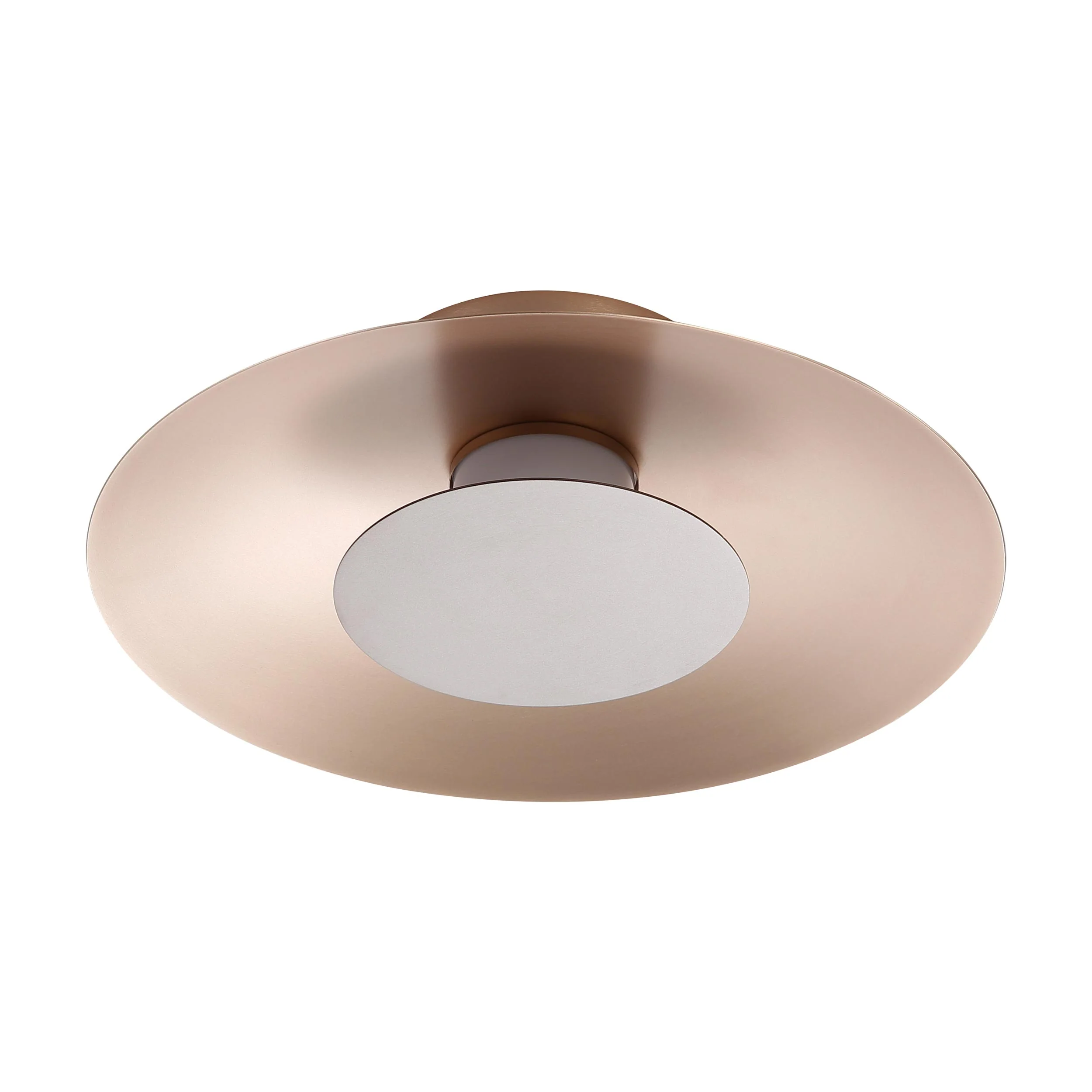 Luma Integrated LED Flush Mount in French Gold and Coffee Silver accent - Image 2