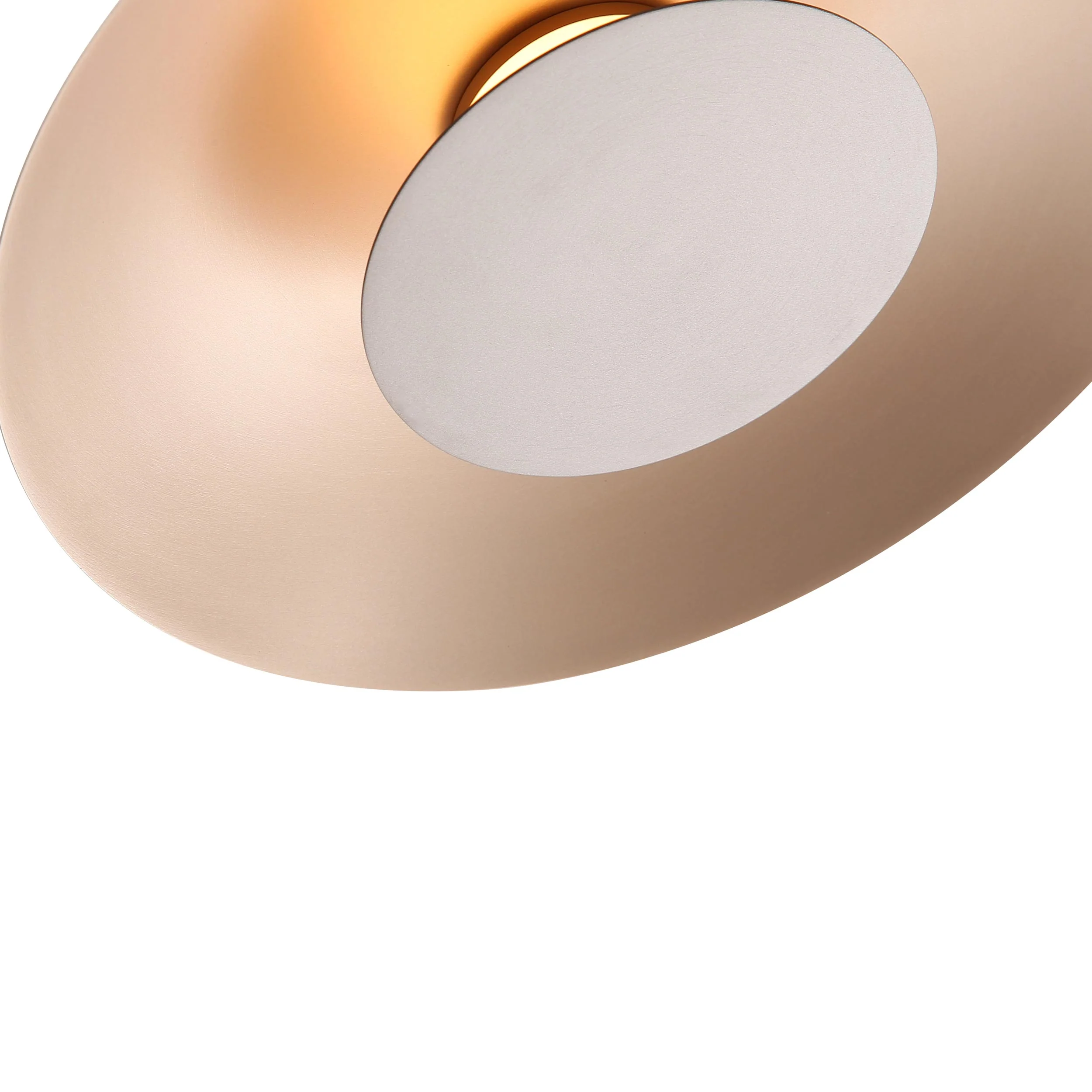 Luma Integrated LED Flush Mount in French Gold and Coffee Silver accent - Image 6