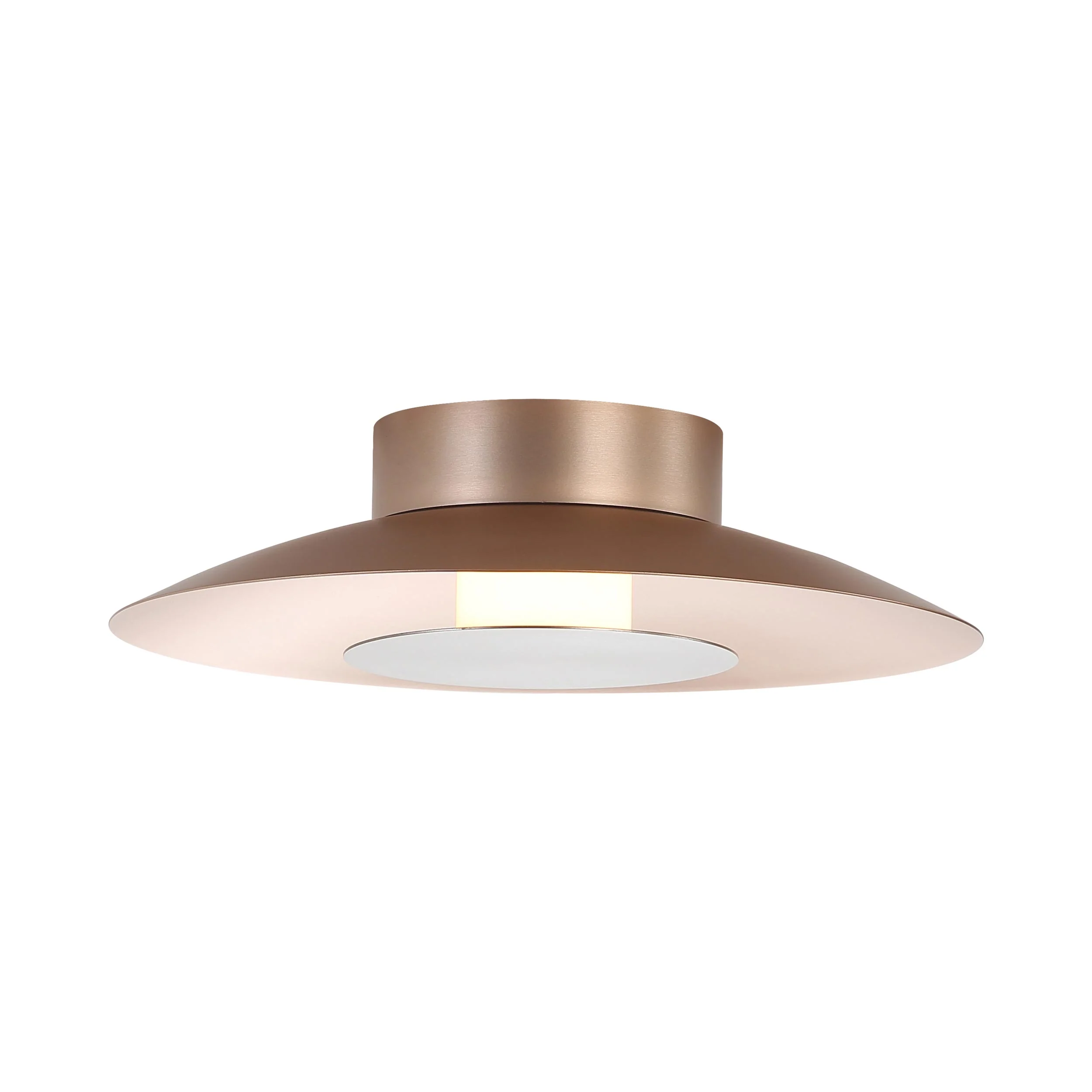 Luma Integrated LED Flush Mount in French Gold and Sand Nickel shade - Image 2