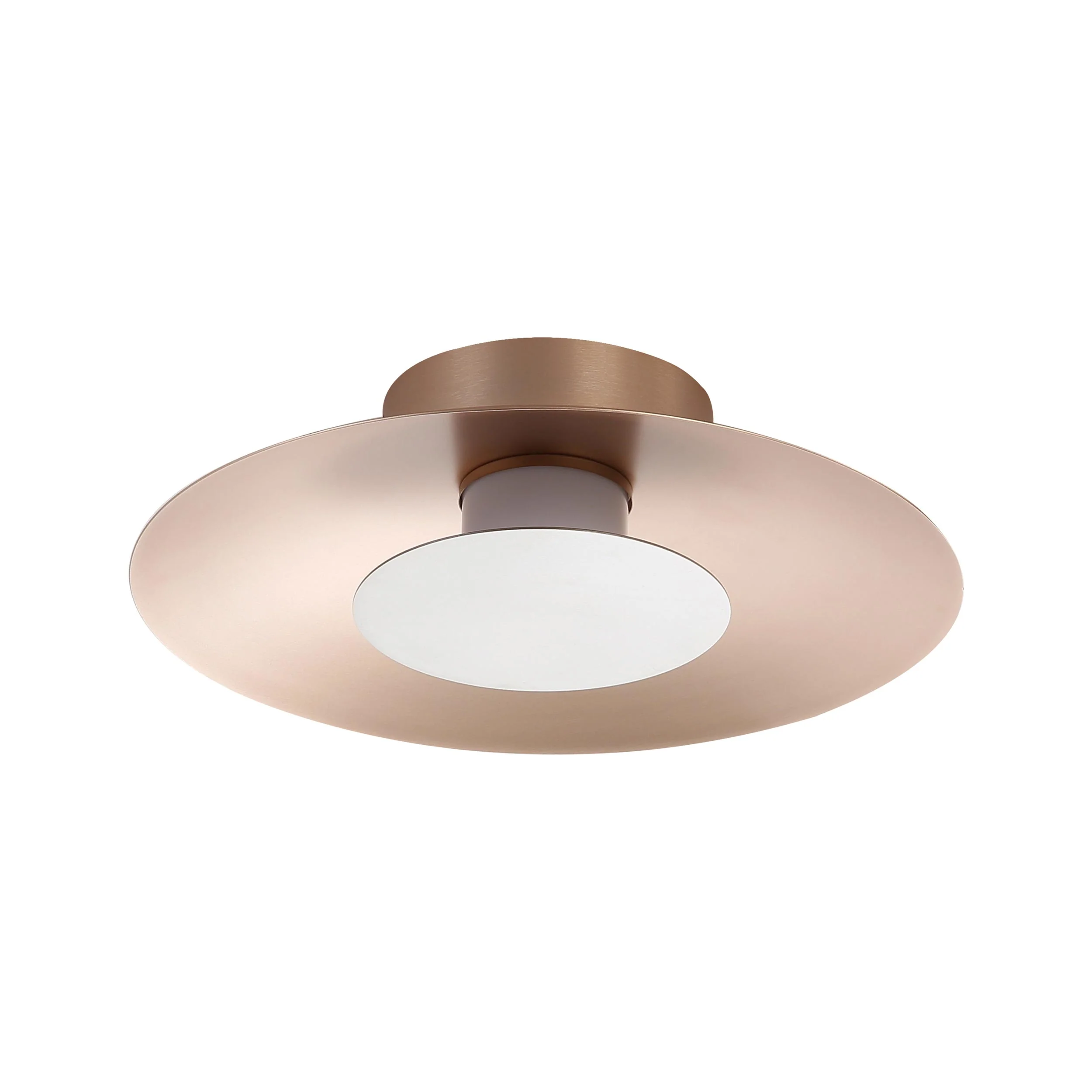Luma Integrated LED Flush Mount in French Gold and Sand Nickel shade - Image 3