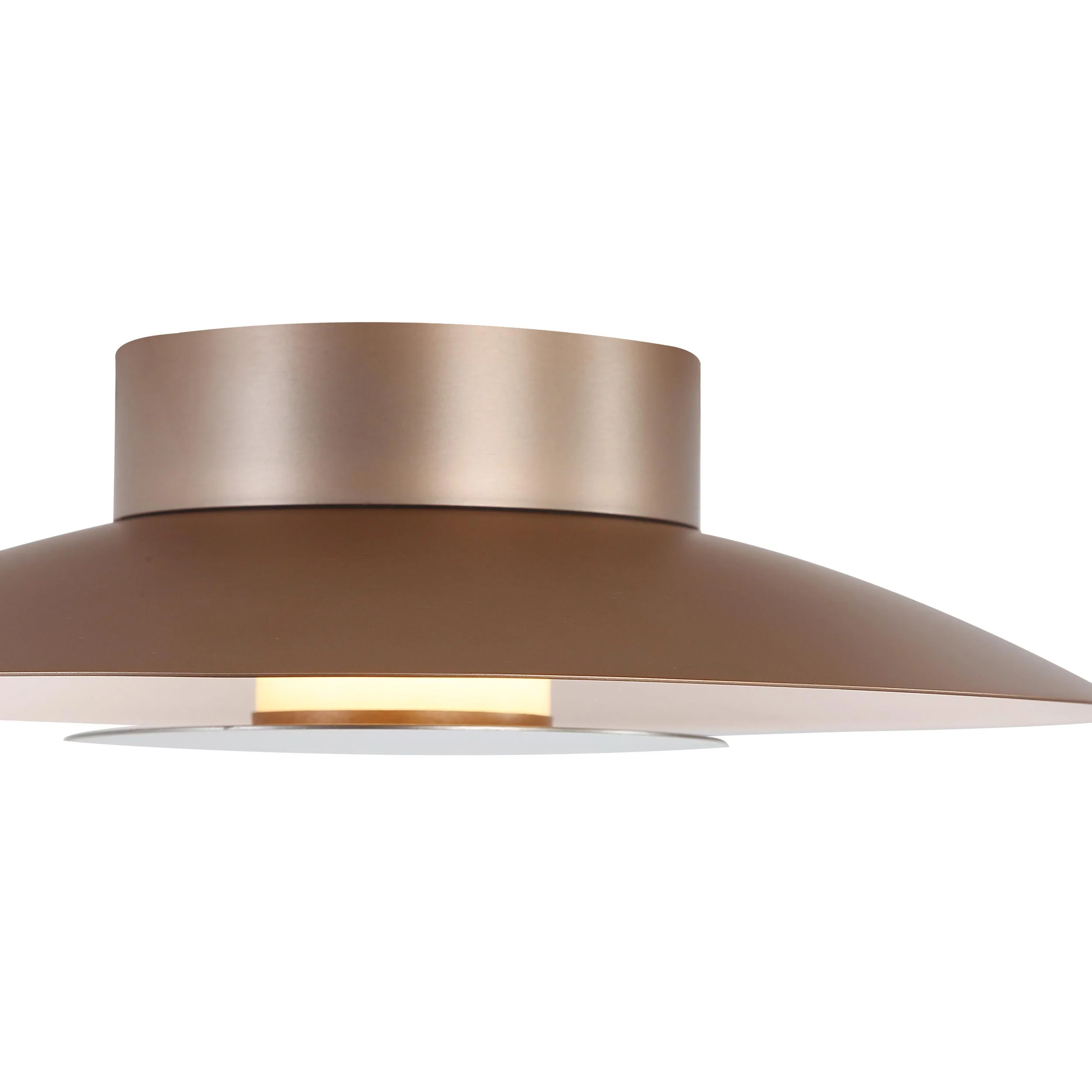 Luma Integrated LED Flush Mount in French Gold and Sand Nickel shade - Image 4
