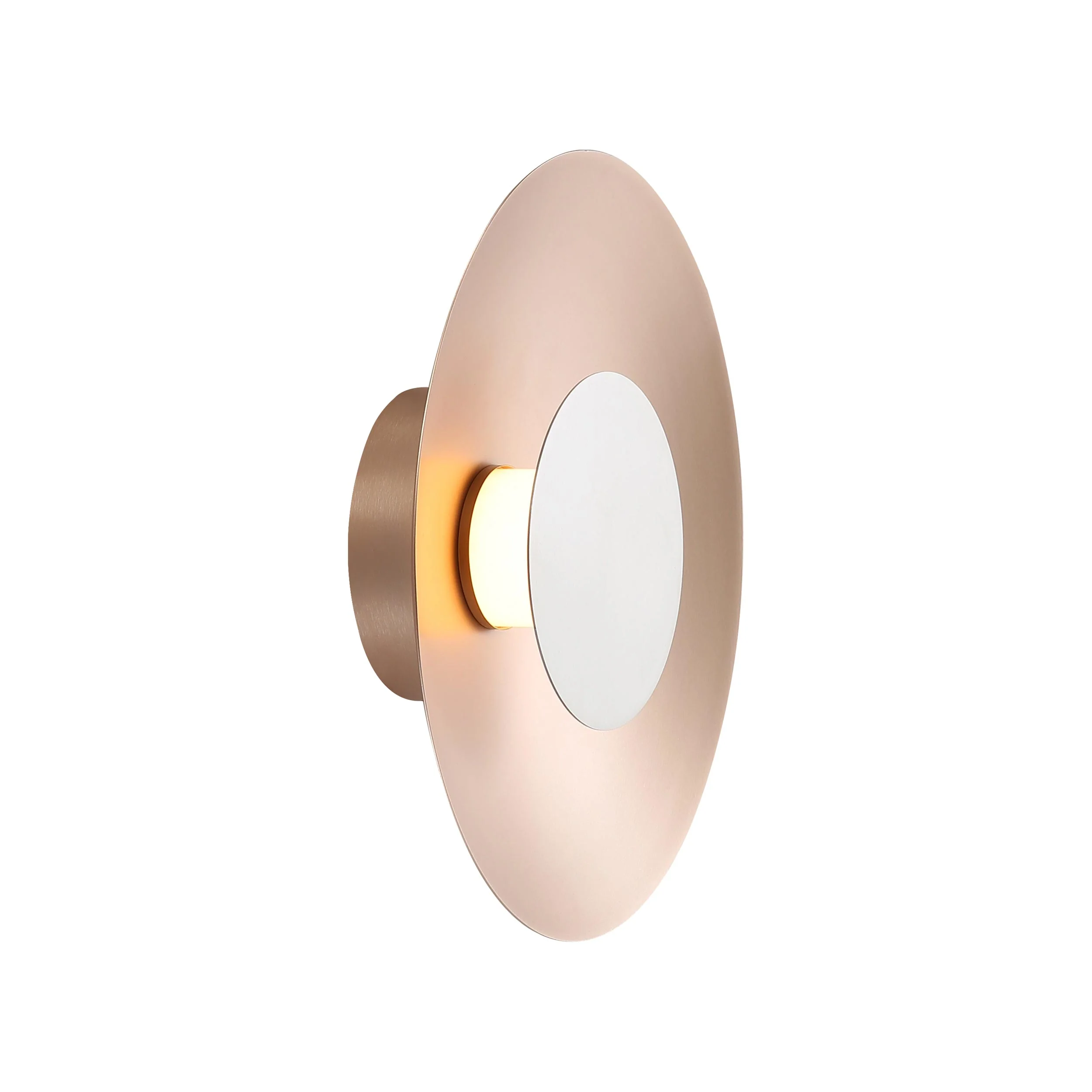 Luma Integrated LED Flush Mount in French Gold and Sand Nickel shade - Image 5