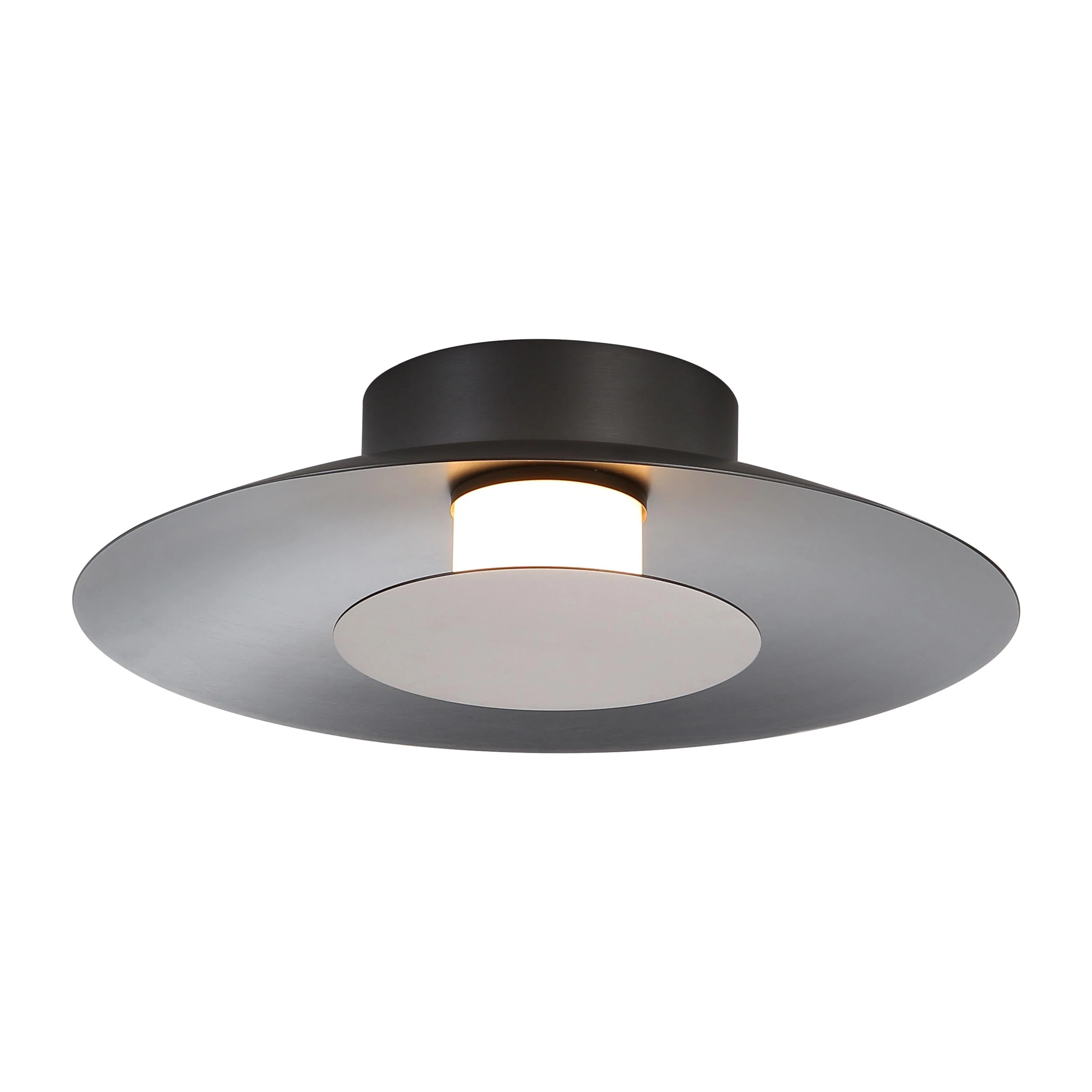 Luma Integrated LED Flush Mount in Graphite and Coffee Silver accent - Image 3