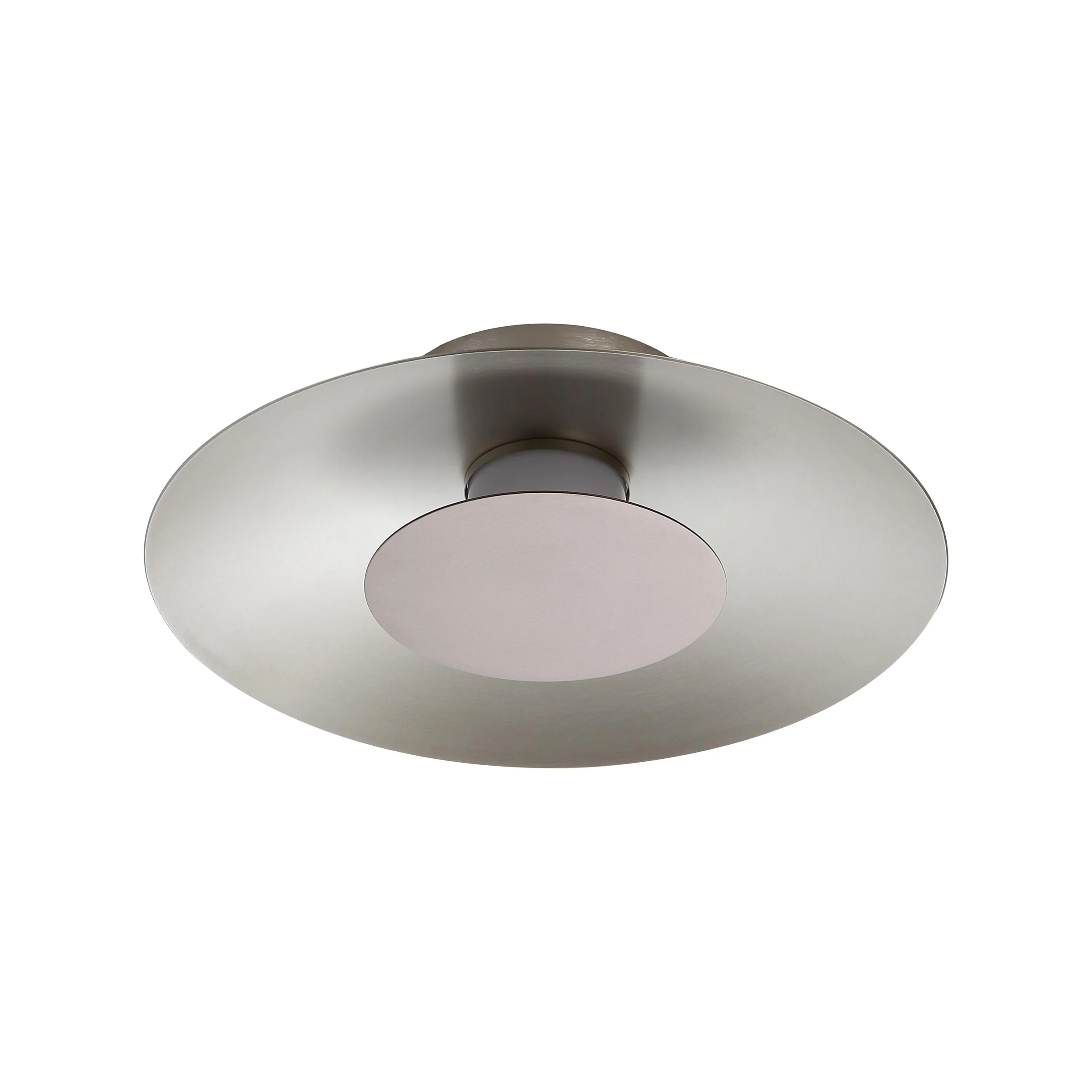 Luma Integrated LED Flush Mount in Sand Nickel and Coffee Silver accent - Image 2