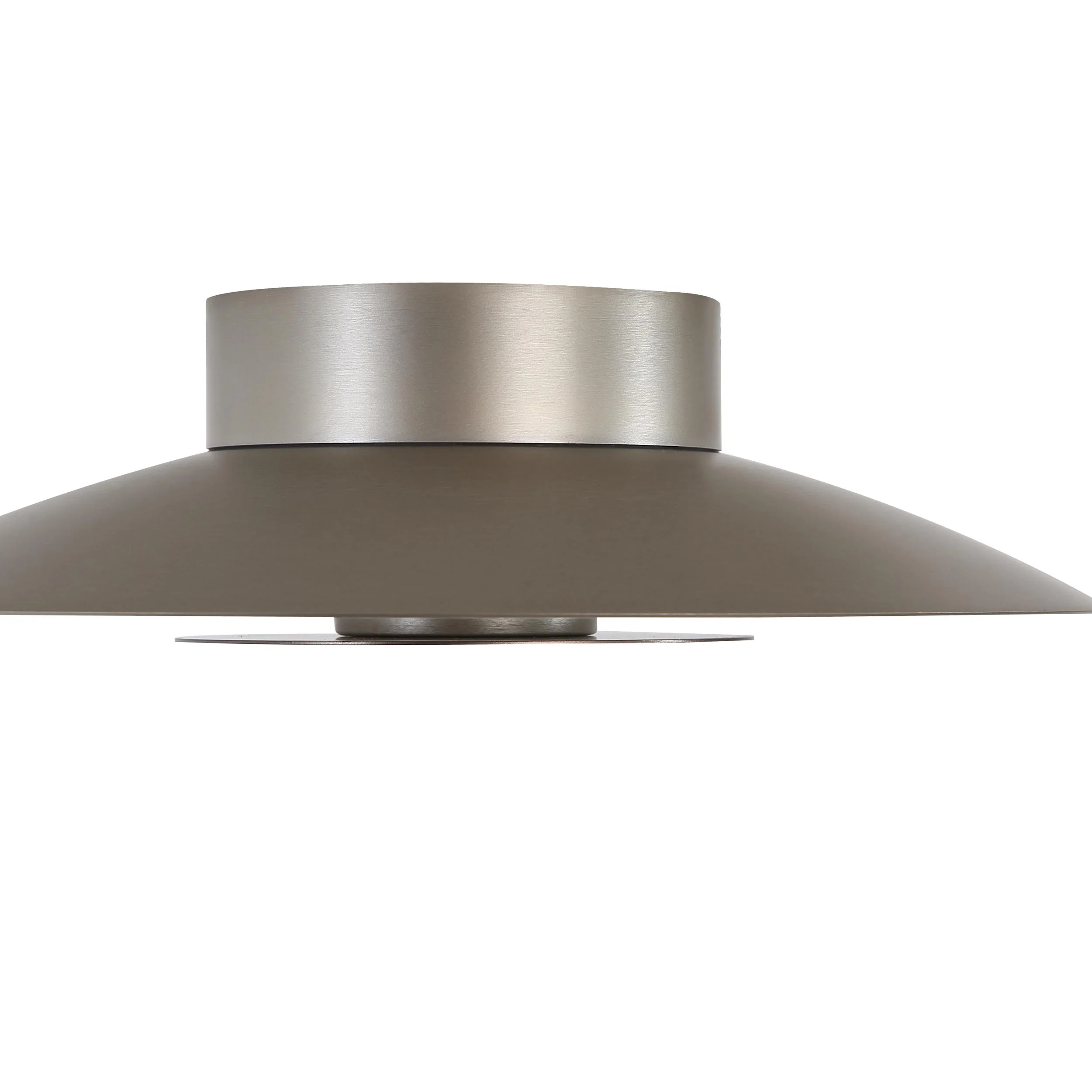 Luma Integrated LED Flush Mount in Sand Nickel and Coffee Silver accent - Image 5