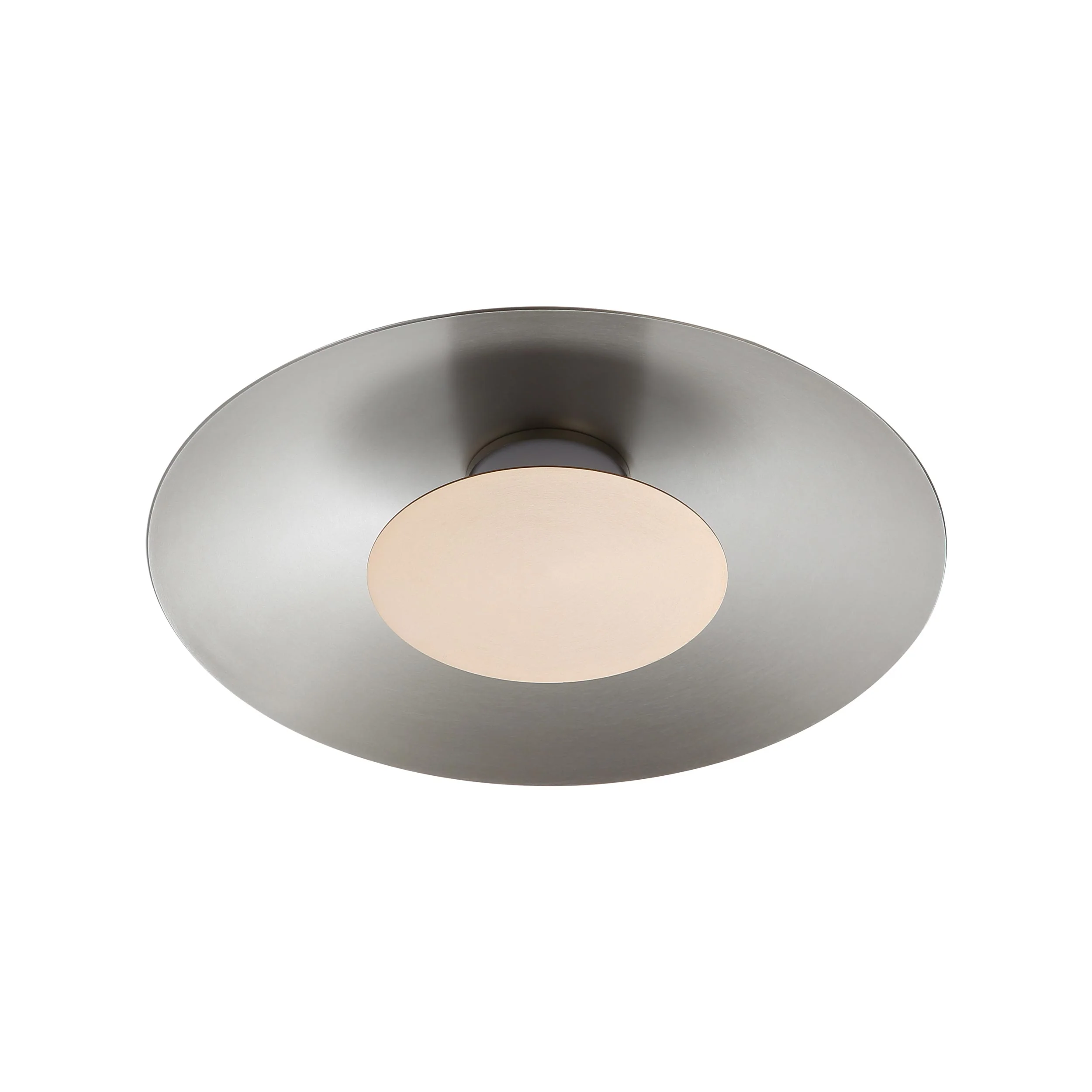 Luma Integrated LED Flush Mount in Sand Nickel and French Gold shade - Image 2