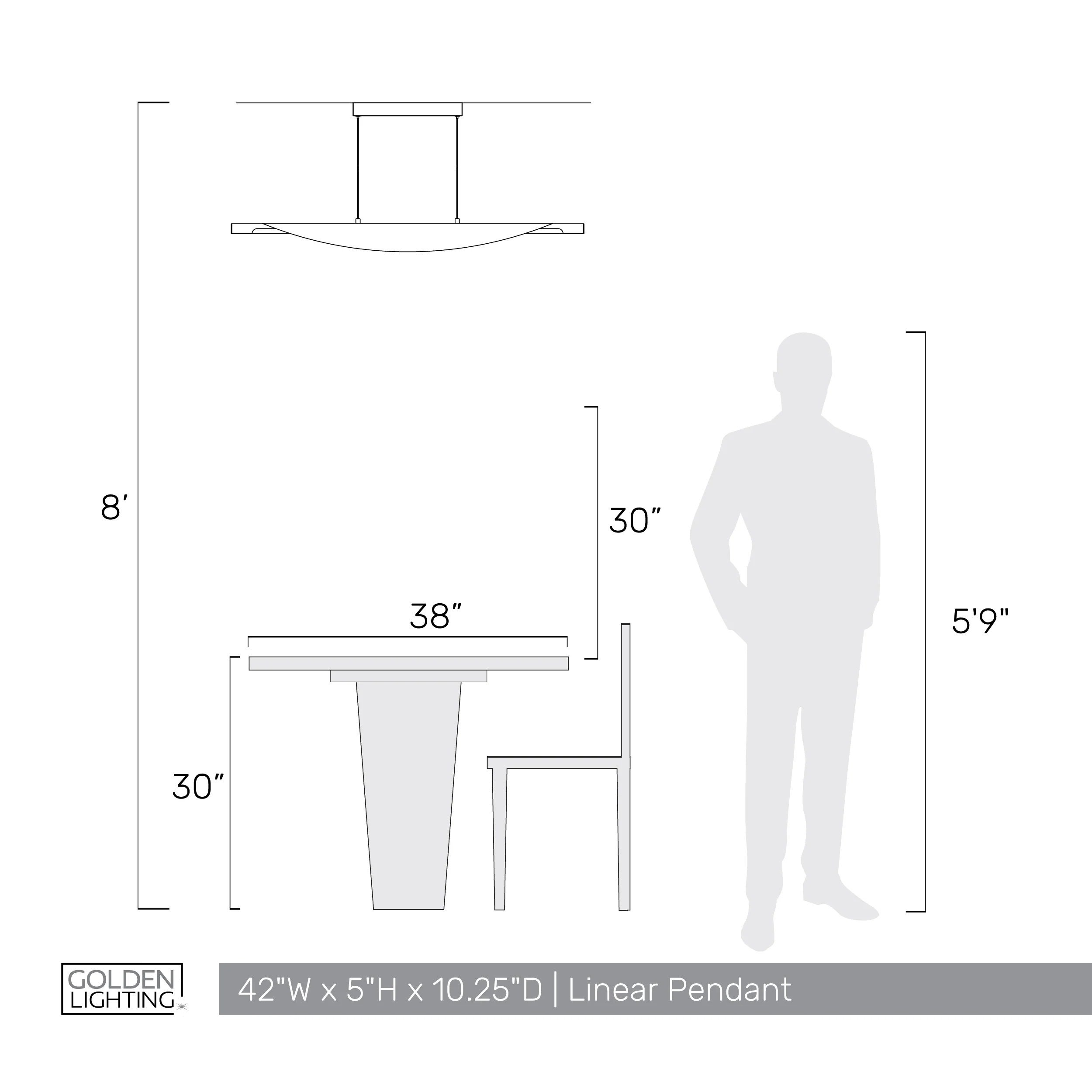 Luma Integrated LED Island Light in Graphite - Image 8