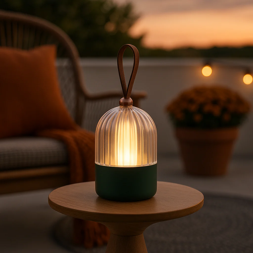 Lunari Cordless Integrated LED Portable Lamp in Matte Green - Image 8