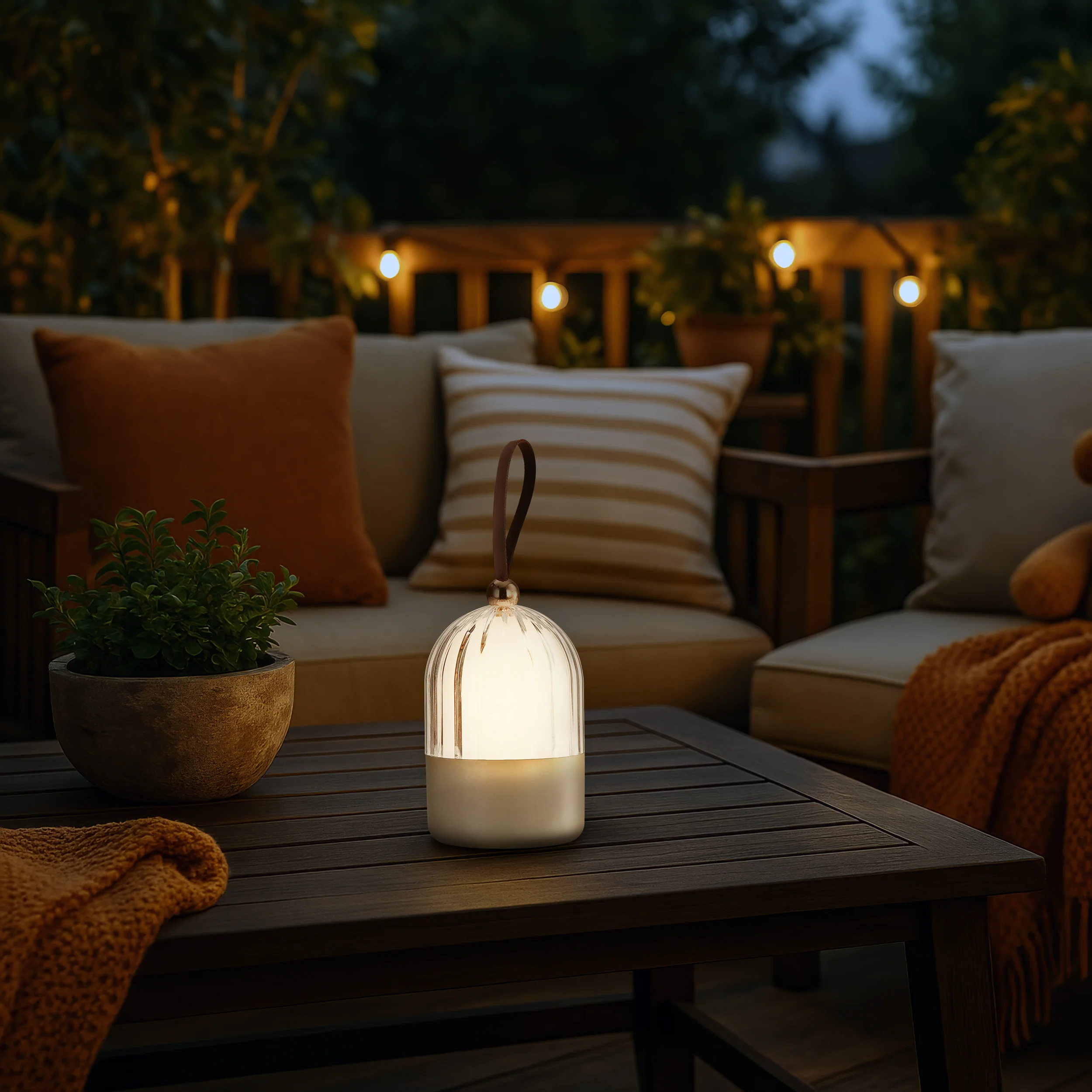 Lunari Cordless Integrated LED Portable Lamp in Matte White - Image 7