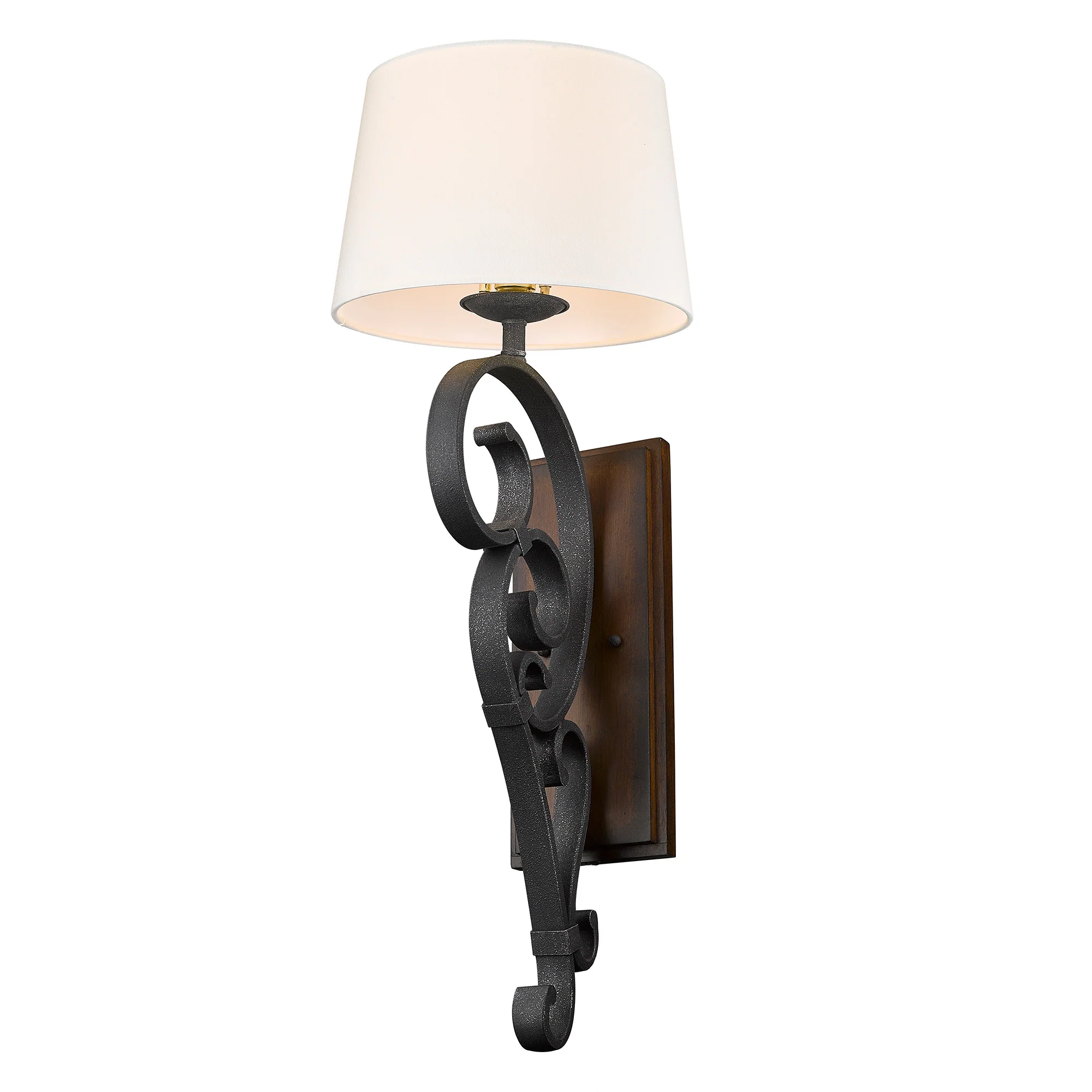 Madera 1-light Wall Sconce in Black Iron - Image 4