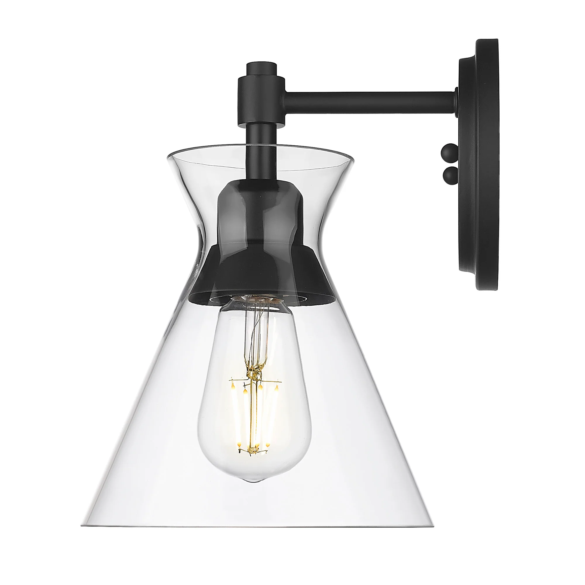 Malta 1-light Wall Sconce in Matte Black - Image 3