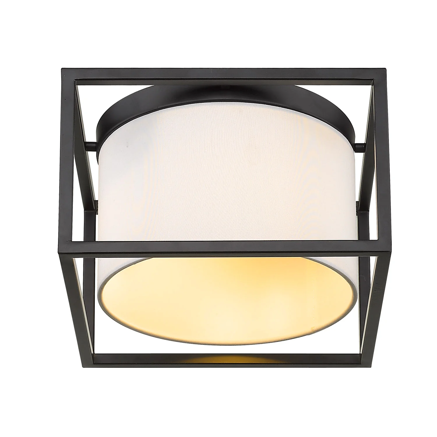 Manhattan 2-light Flush Mount in Matte Black - Image 4