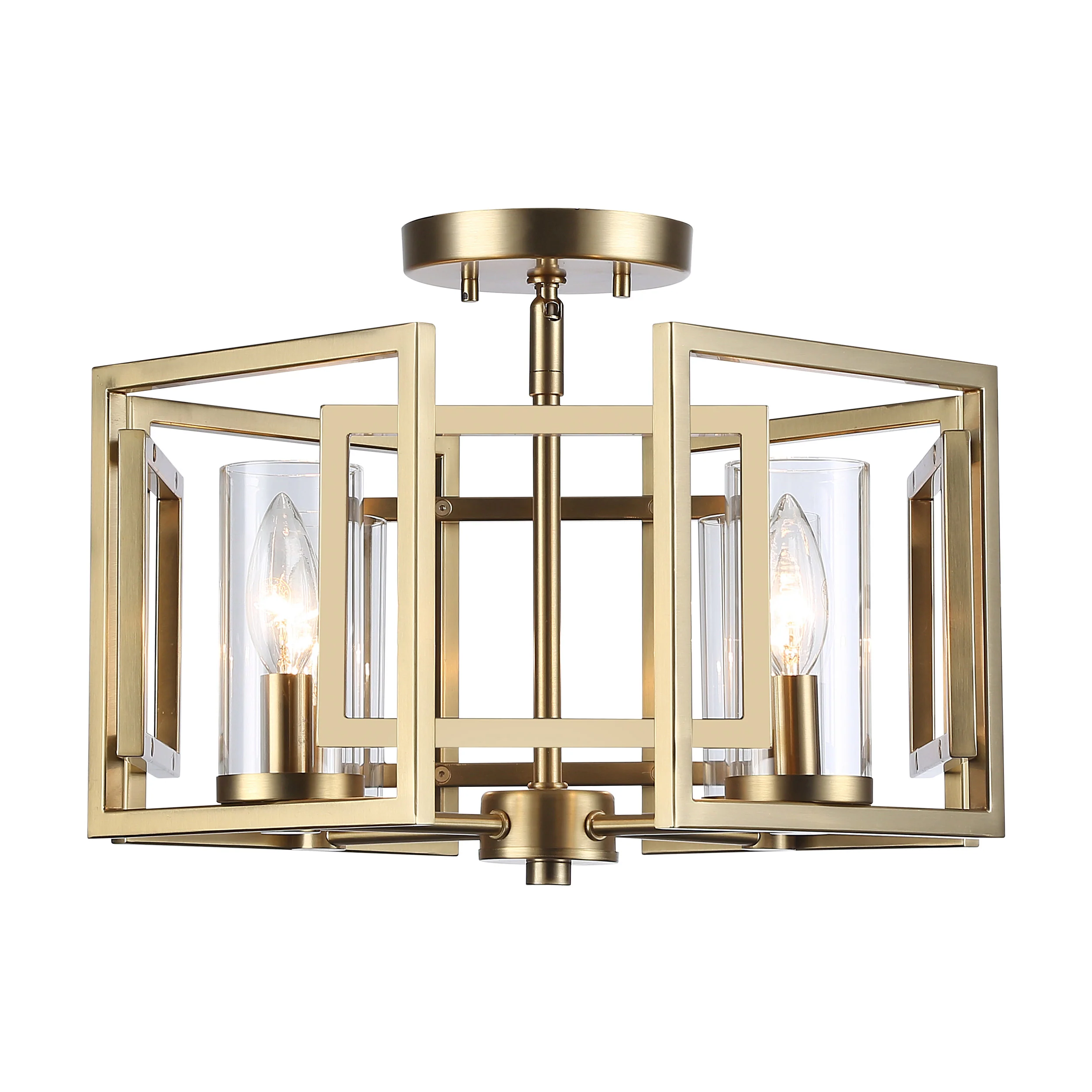 Marco 4-light Flush Mount in Brushed Champagne Brass - Image 2