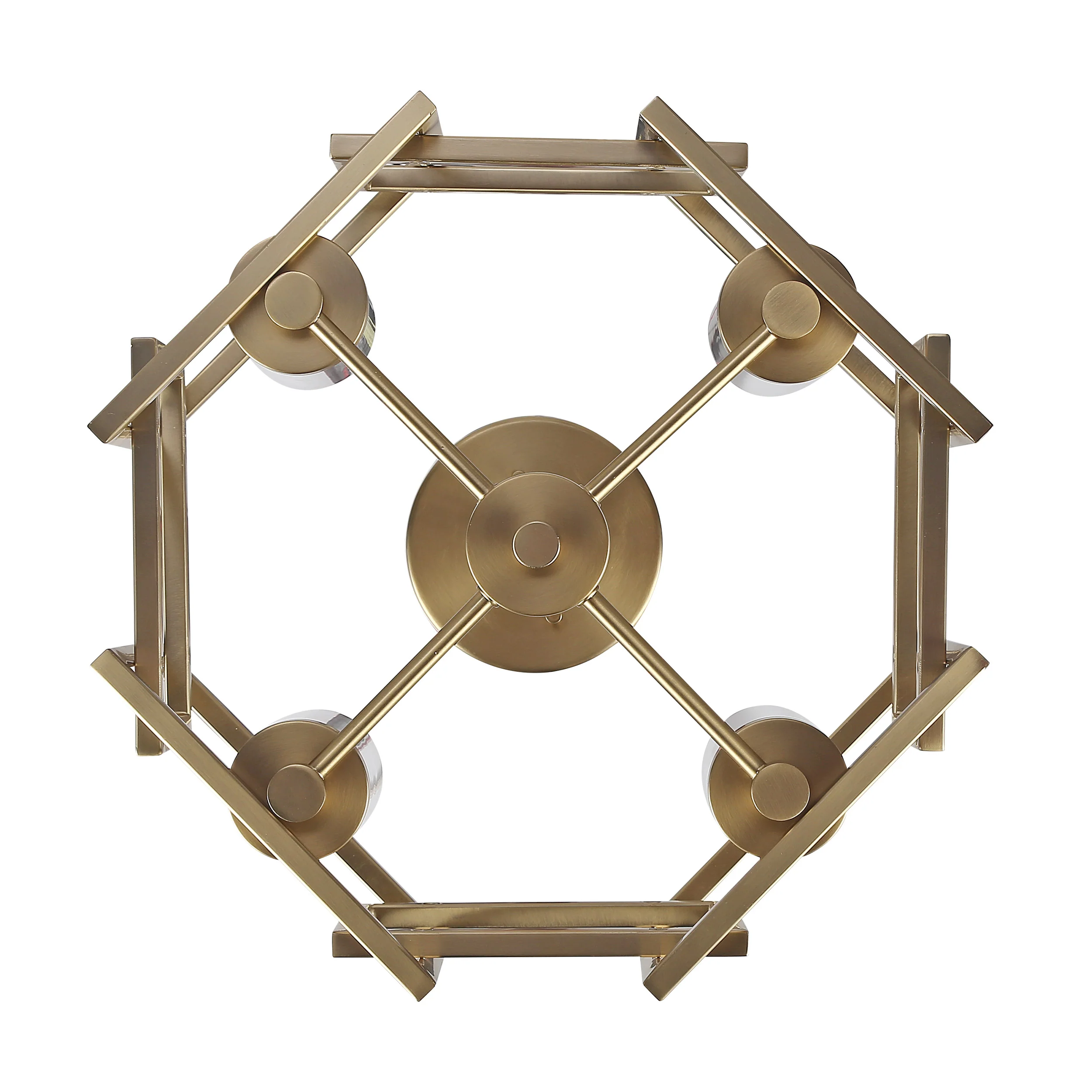 Marco 4-light Flush Mount in Brushed Champagne Brass - Image 3