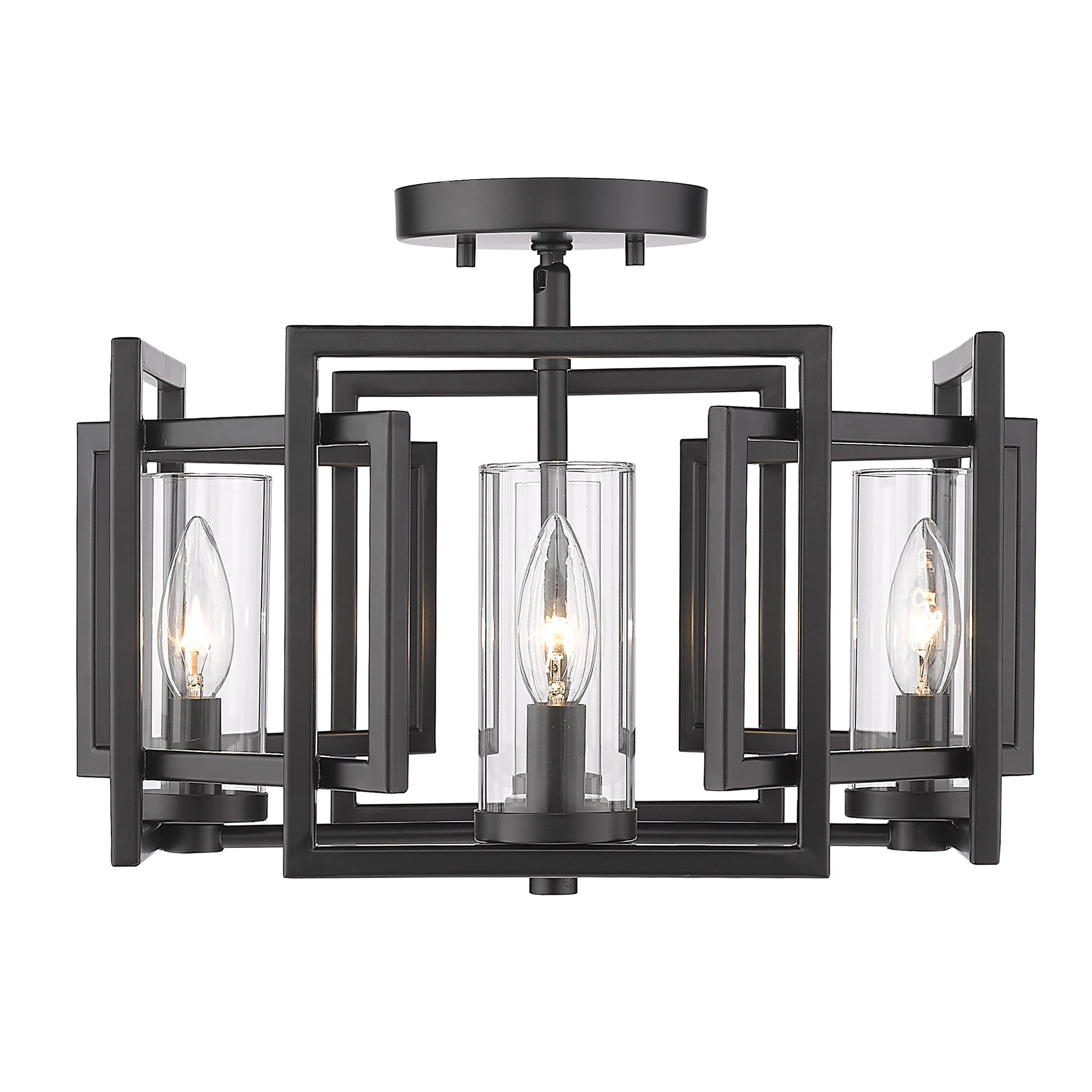 Marco 4-light Flush Mount in Matte Black - Image 3