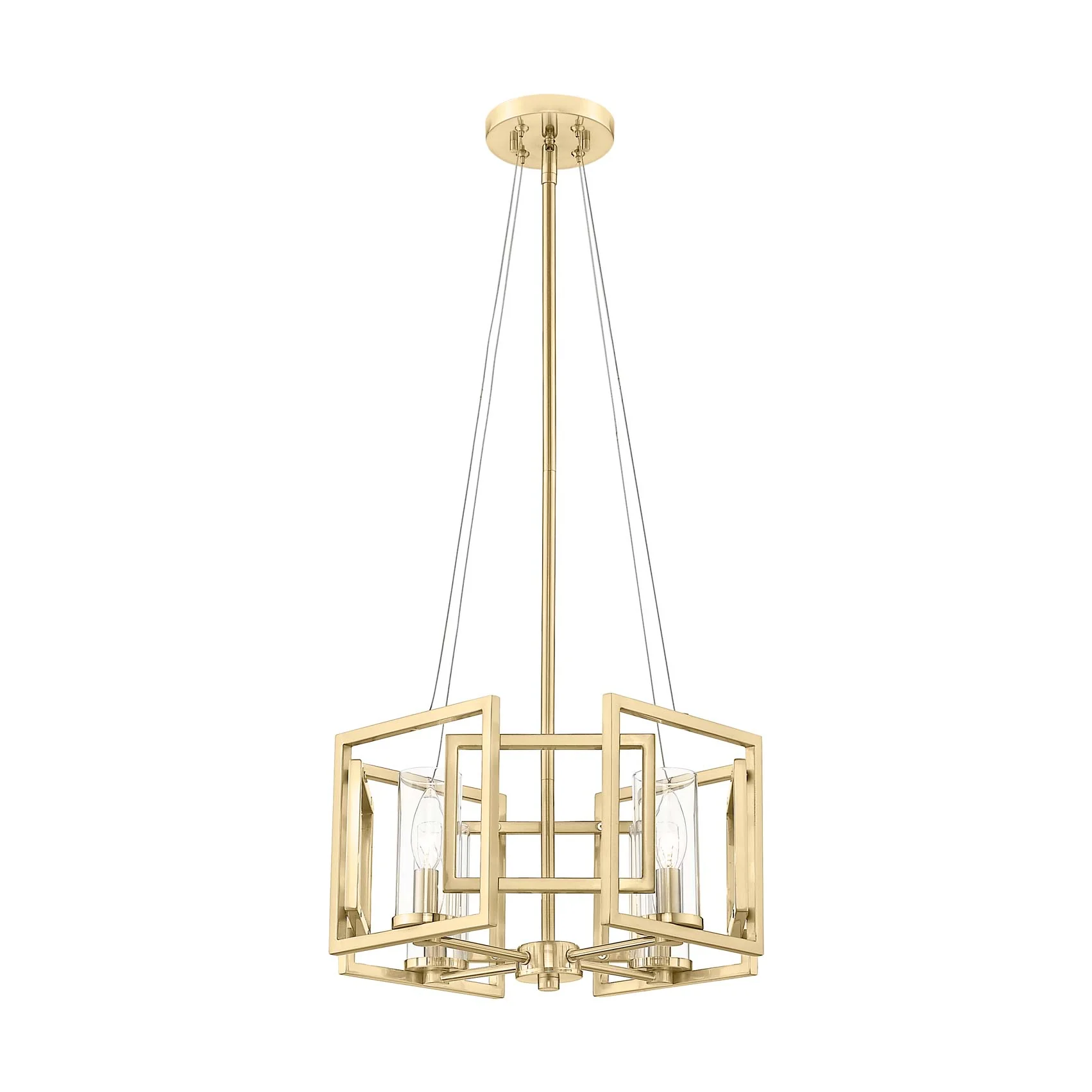 Marco 4-light Pendant in Brushed Champagne Brass